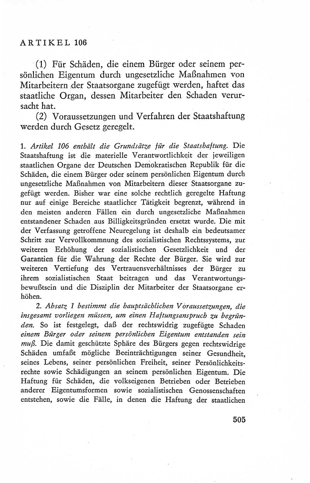 Verfassung der Deutschen Demokratischen Republik (DDR), Dokumente, Kommentar 1969, Band 2, Seite 505 (Verf. DDR Dok. Komm. 1969, Bd. 2, S. 505)
