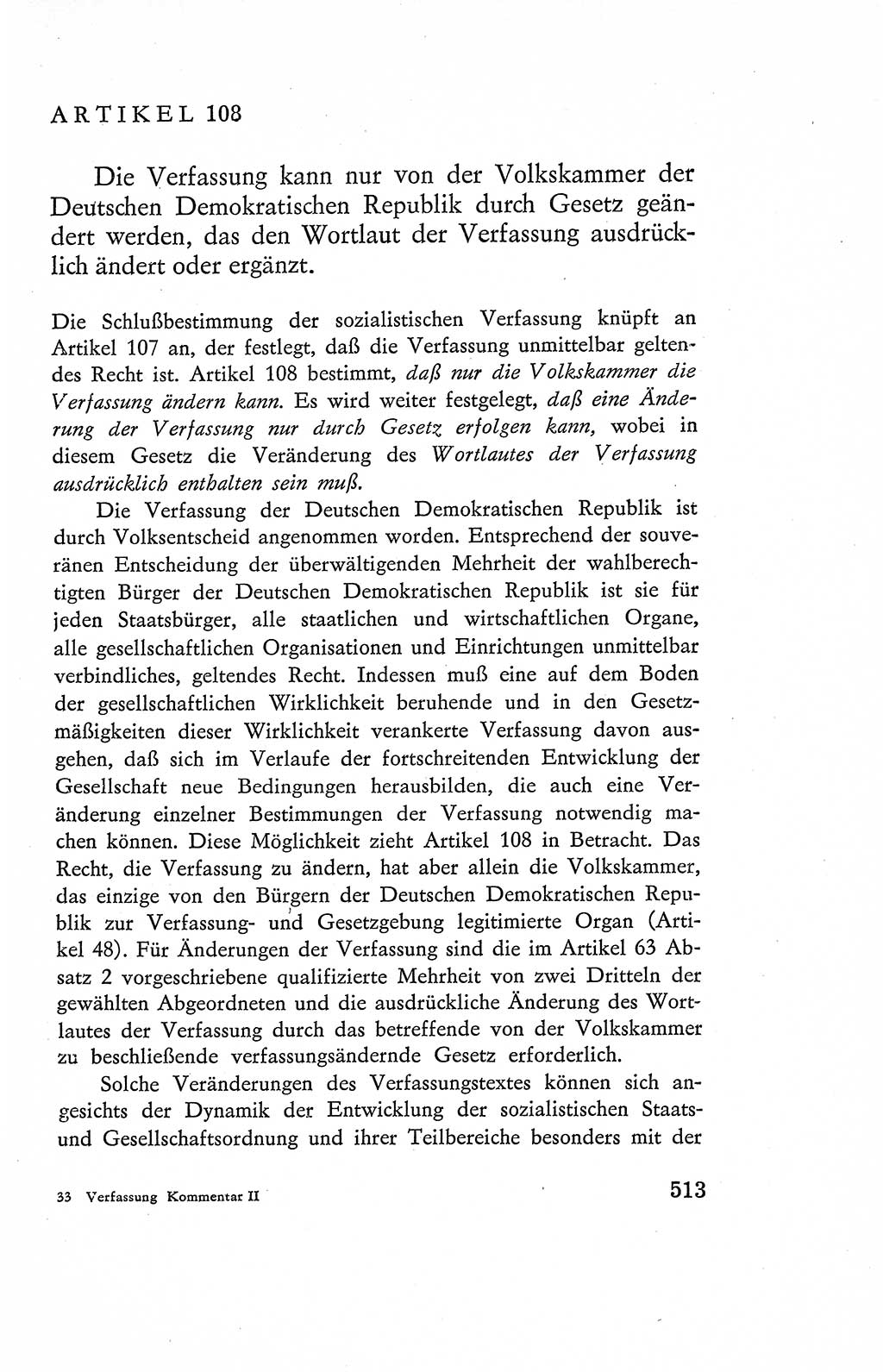 Verfassung der Deutschen Demokratischen Republik (DDR), Dokumente, Kommentar 1969, Band 2, Seite 513 (Verf. DDR Dok. Komm. 1969, Bd. 2, S. 513)