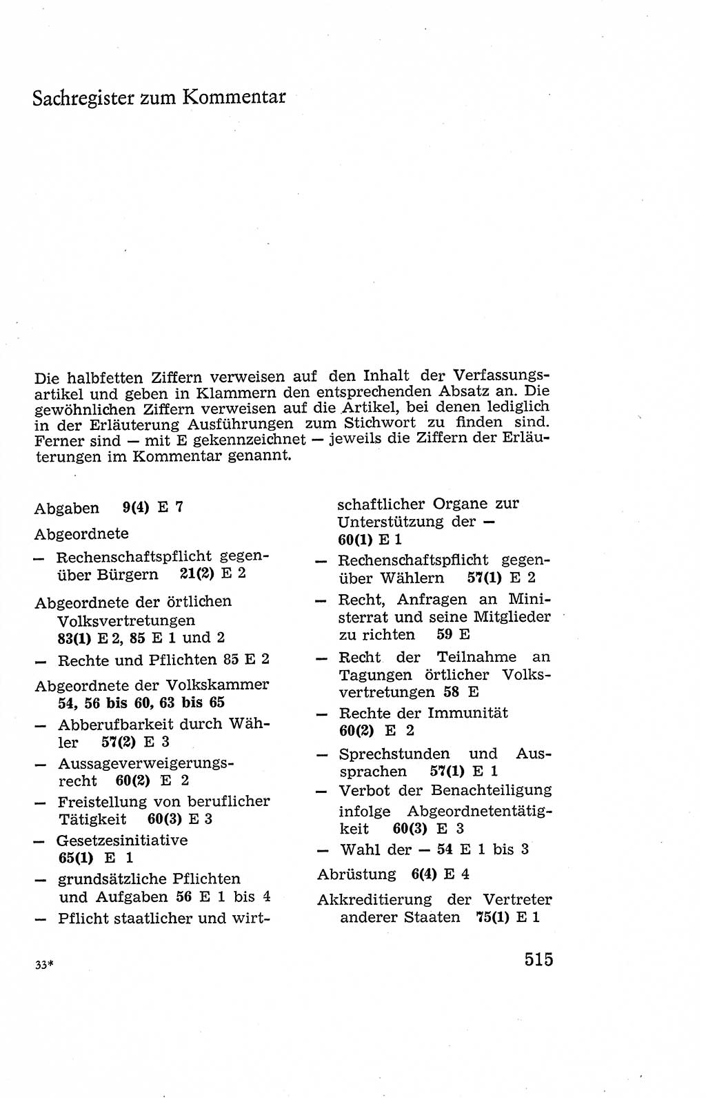 Verfassung der Deutschen Demokratischen Republik (DDR), Dokumente, Kommentar 1969, Band 2, Seite 515 (Verf. DDR Dok. Komm. 1969, Bd. 2, S. 515)