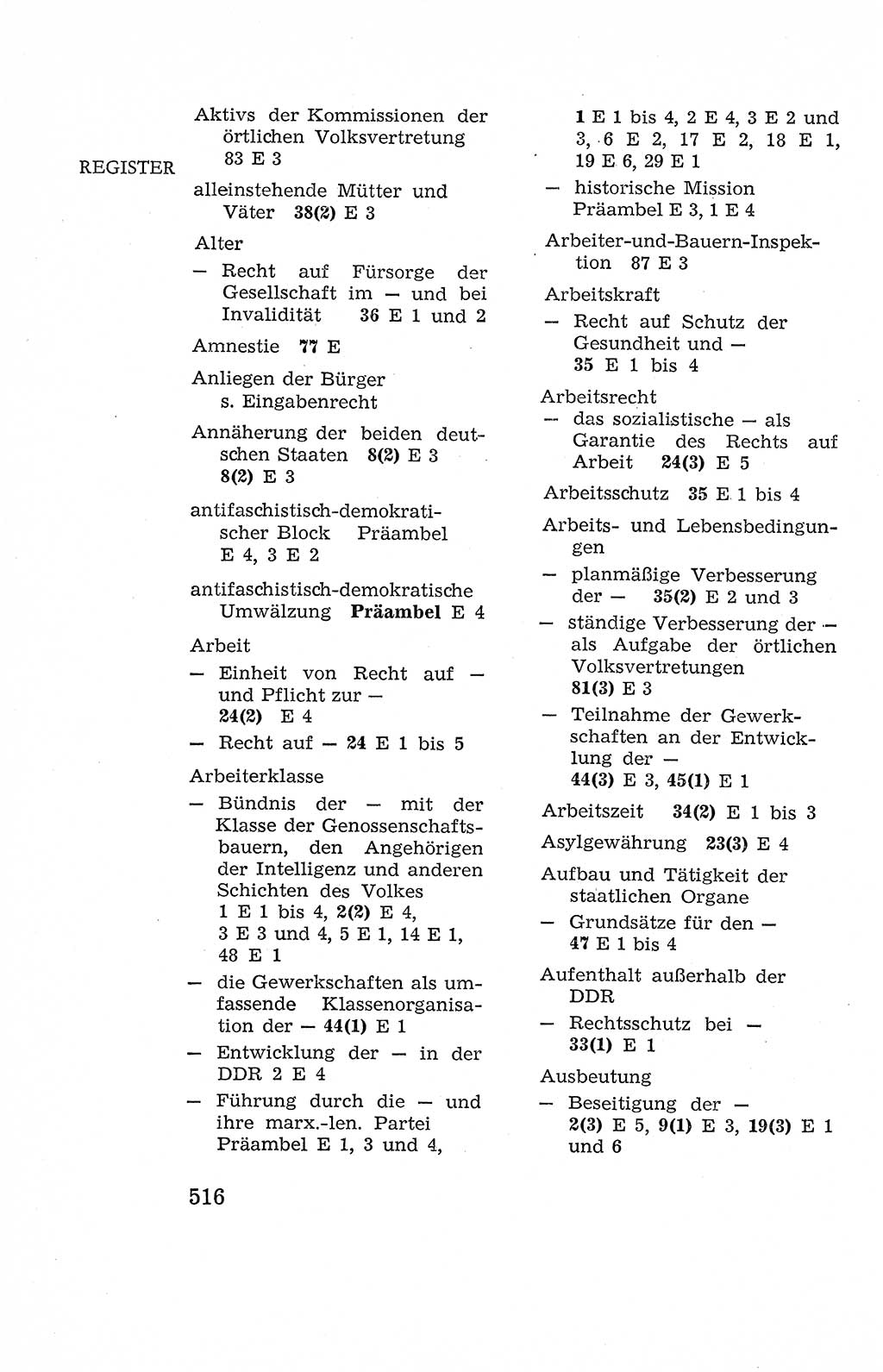 Verfassung der Deutschen Demokratischen Republik (DDR), Dokumente, Kommentar 1969, Band 2, Seite 516 (Verf. DDR Dok. Komm. 1969, Bd. 2, S. 516)