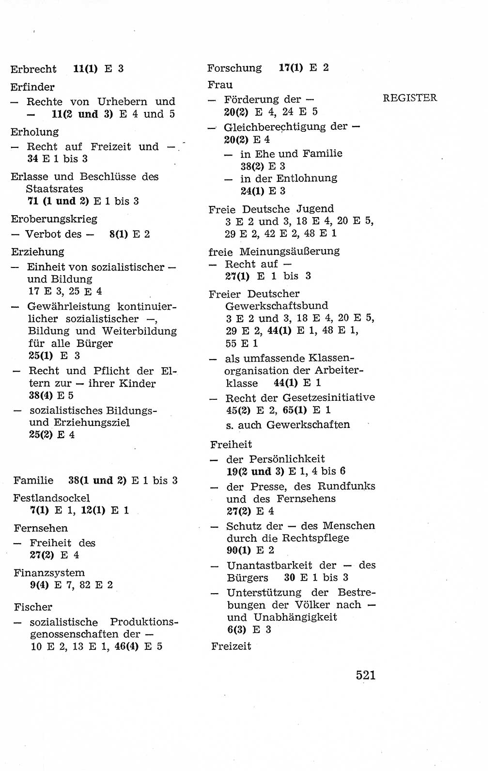 Verfassung der Deutschen Demokratischen Republik (DDR), Dokumente, Kommentar 1969, Band 2, Seite 521 (Verf. DDR Dok. Komm. 1969, Bd. 2, S. 521)