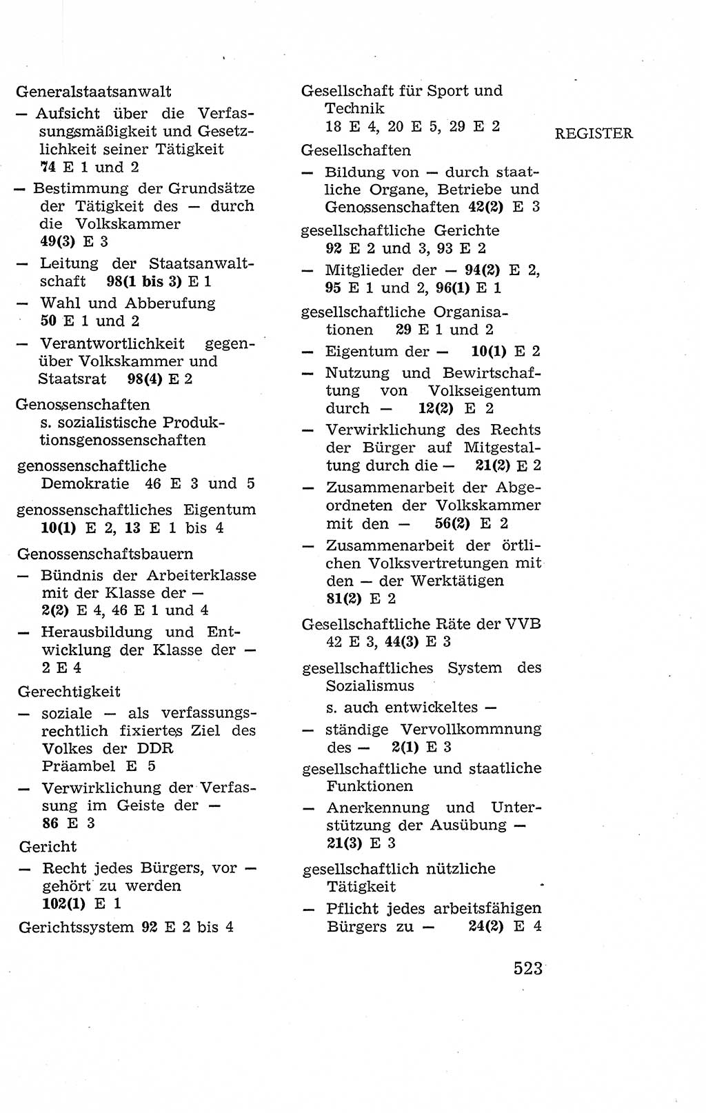 Verfassung der Deutschen Demokratischen Republik (DDR), Dokumente, Kommentar 1969, Band 2, Seite 523 (Verf. DDR Dok. Komm. 1969, Bd. 2, S. 523)
