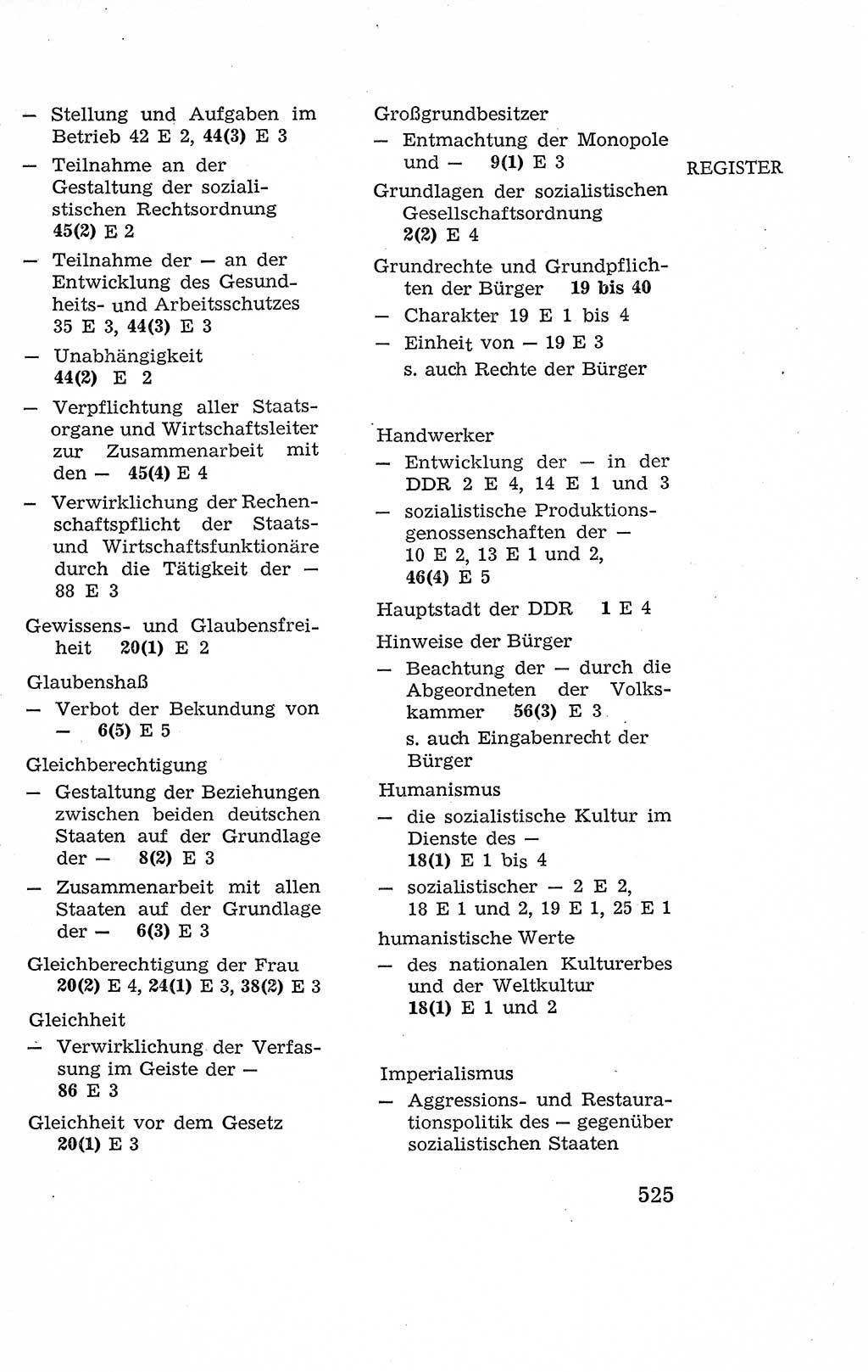 Verfassung der Deutschen Demokratischen Republik (DDR), Dokumente, Kommentar 1969, Band 2, Seite 525 (Verf. DDR Dok. Komm. 1969, Bd. 2, S. 525)