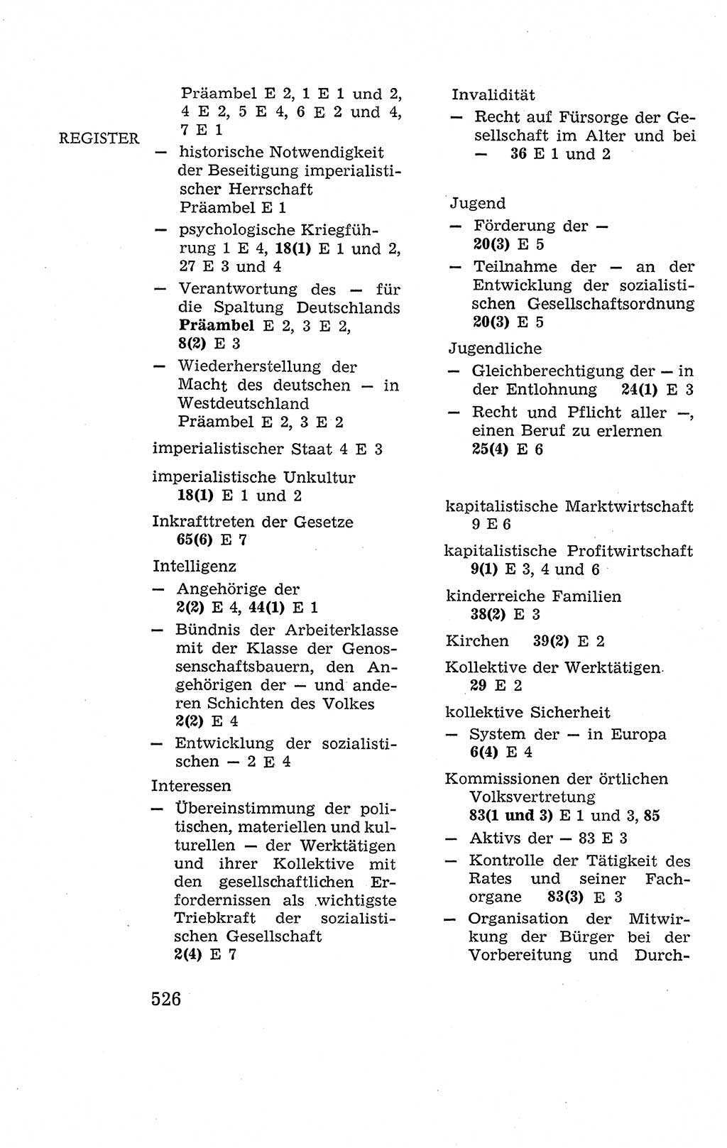Verfassung der Deutschen Demokratischen Republik (DDR), Dokumente, Kommentar 1969, Band 2, Seite 526 (Verf. DDR Dok. Komm. 1969, Bd. 2, S. 526)