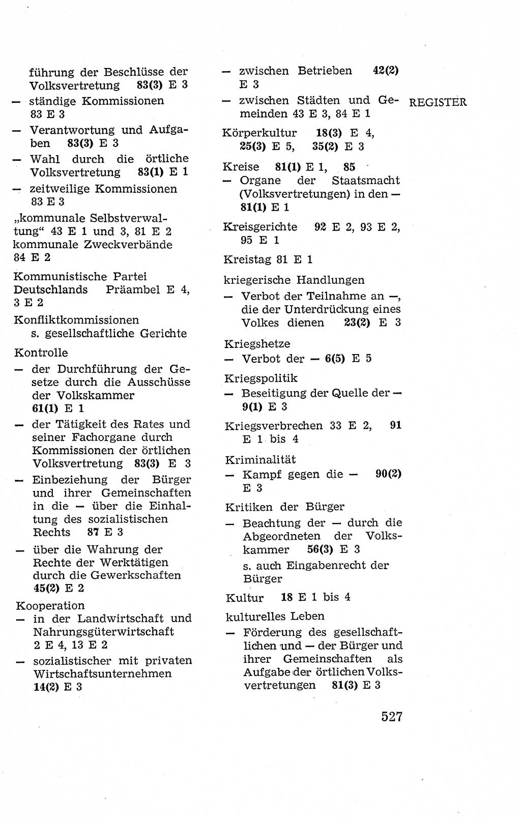 Verfassung der Deutschen Demokratischen Republik (DDR), Dokumente, Kommentar 1969, Band 2, Seite 527 (Verf. DDR Dok. Komm. 1969, Bd. 2, S. 527)