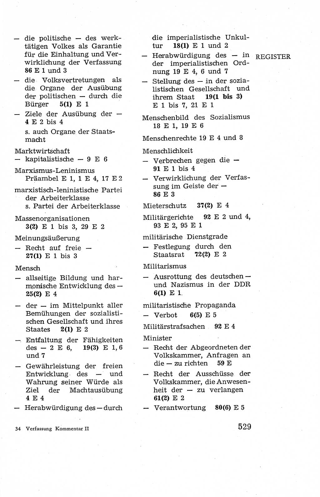 Verfassung der Deutschen Demokratischen Republik (DDR), Dokumente, Kommentar 1969, Band 2, Seite 529 (Verf. DDR Dok. Komm. 1969, Bd. 2, S. 529)