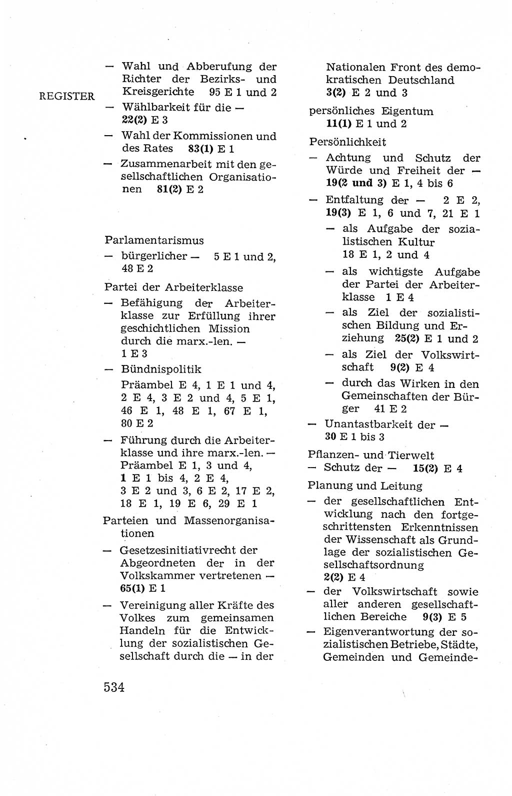 Verfassung der Deutschen Demokratischen Republik (DDR), Dokumente, Kommentar 1969, Band 2, Seite 534 (Verf. DDR Dok. Komm. 1969, Bd. 2, S. 534)