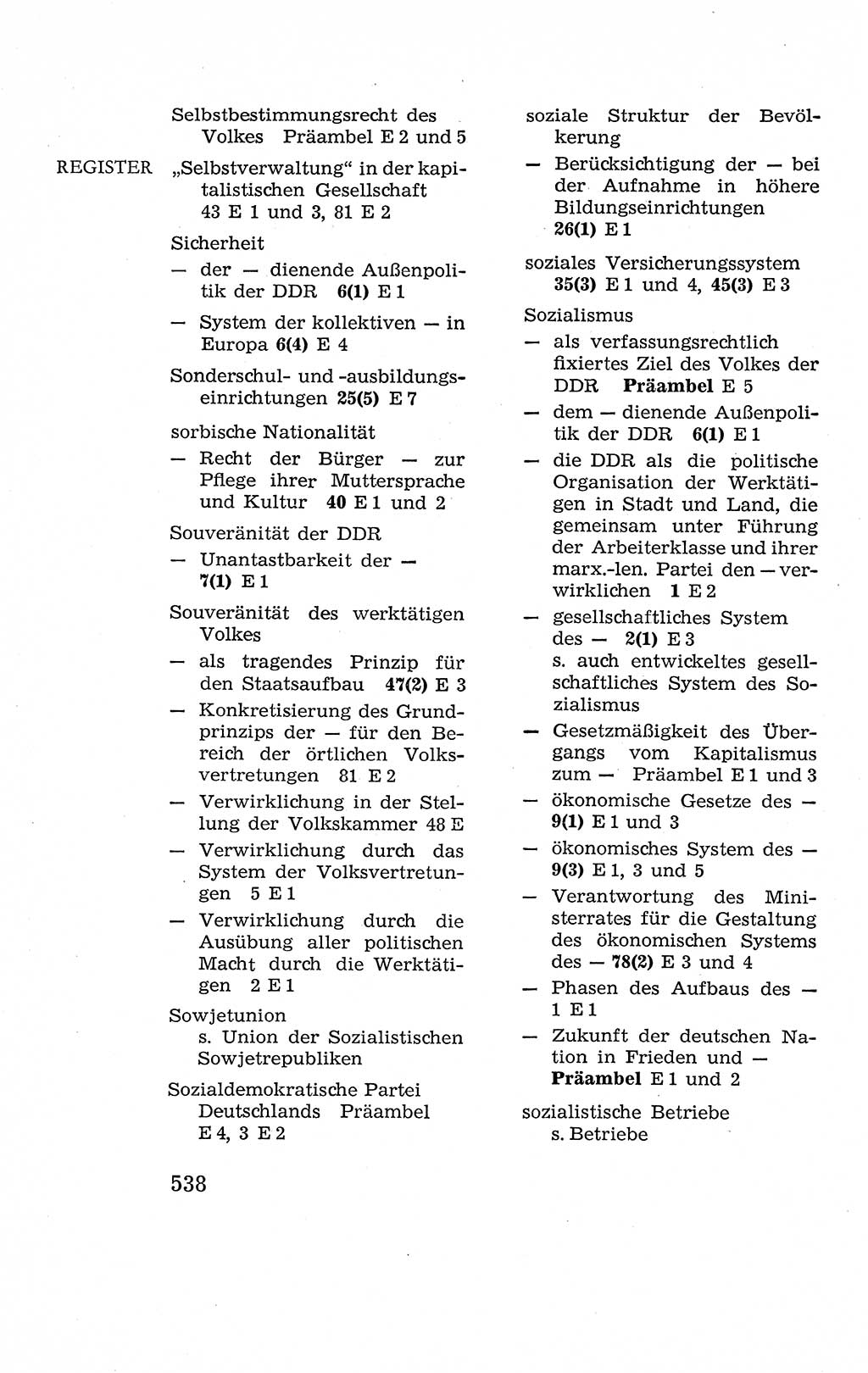 Verfassung der Deutschen Demokratischen Republik (DDR), Dokumente, Kommentar 1969, Band 2, Seite 538 (Verf. DDR Dok. Komm. 1969, Bd. 2, S. 538)