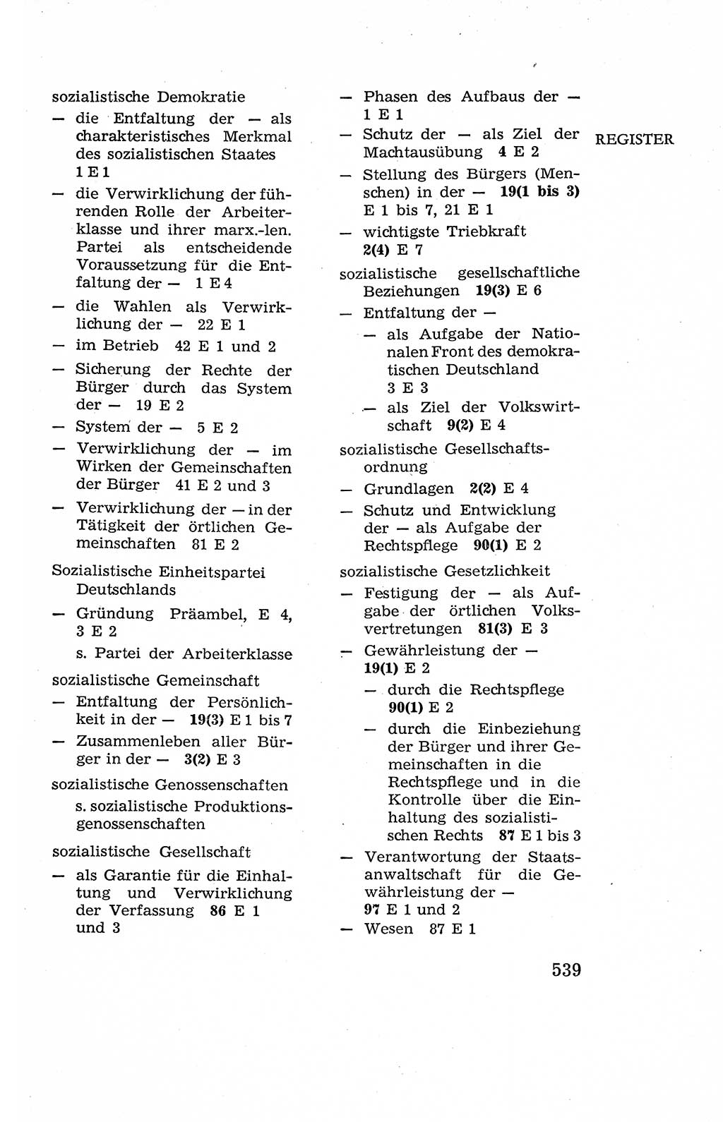 Verfassung der Deutschen Demokratischen Republik (DDR), Dokumente, Kommentar 1969, Band 2, Seite 539 (Verf. DDR Dok. Komm. 1969, Bd. 2, S. 539)