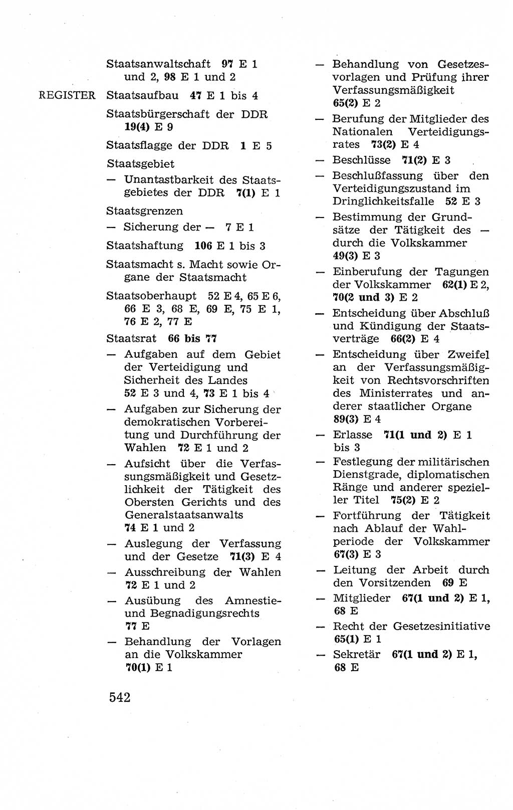 Verfassung der Deutschen Demokratischen Republik (DDR), Dokumente, Kommentar 1969, Band 2, Seite 542 (Verf. DDR Dok. Komm. 1969, Bd. 2, S. 542)