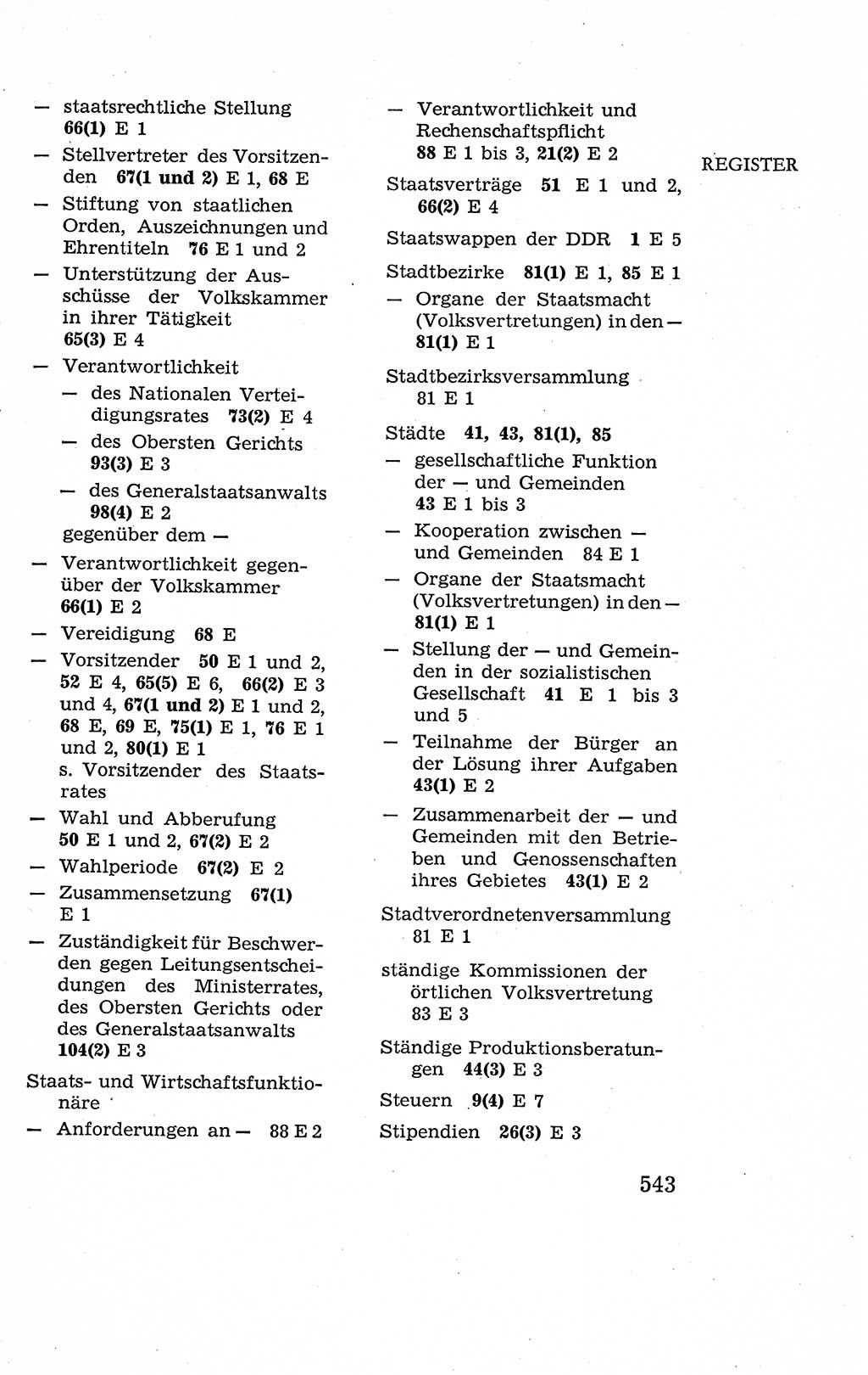 Verfassung der Deutschen Demokratischen Republik (DDR), Dokumente, Kommentar 1969, Band 2, Seite 543 (Verf. DDR Dok. Komm. 1969, Bd. 2, S. 543)