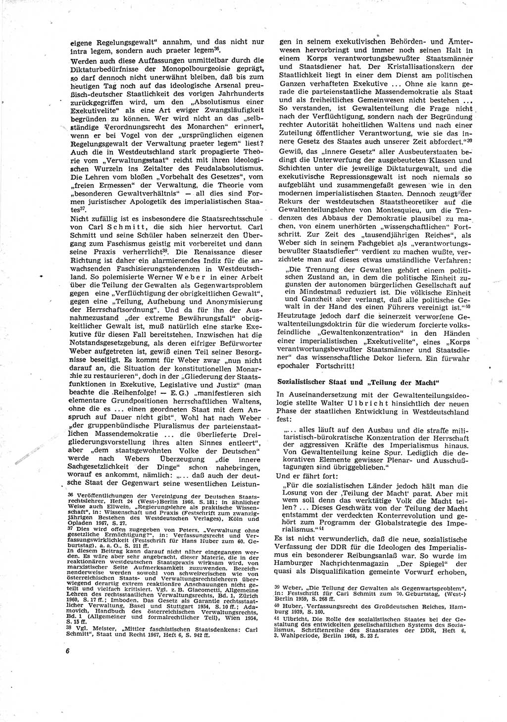 Neue Justiz (NJ), Zeitschrift für Recht und Rechtswissenschaft [Deutsche Demokratische Republik (DDR)], 23. Jahrgang 1969, Seite 6 (NJ DDR 1969, S. 6)