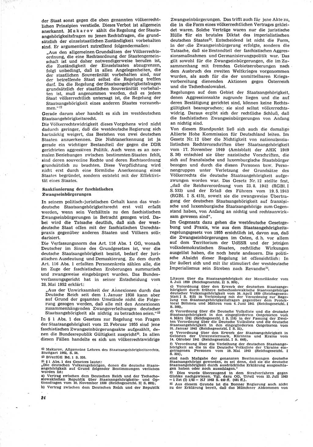 Neue Justiz (NJ), Zeitschrift für Recht und Rechtswissenschaft [Deutsche Demokratische Republik (DDR)], 23. Jahrgang 1969, Seite 24 (NJ DDR 1969, S. 24)