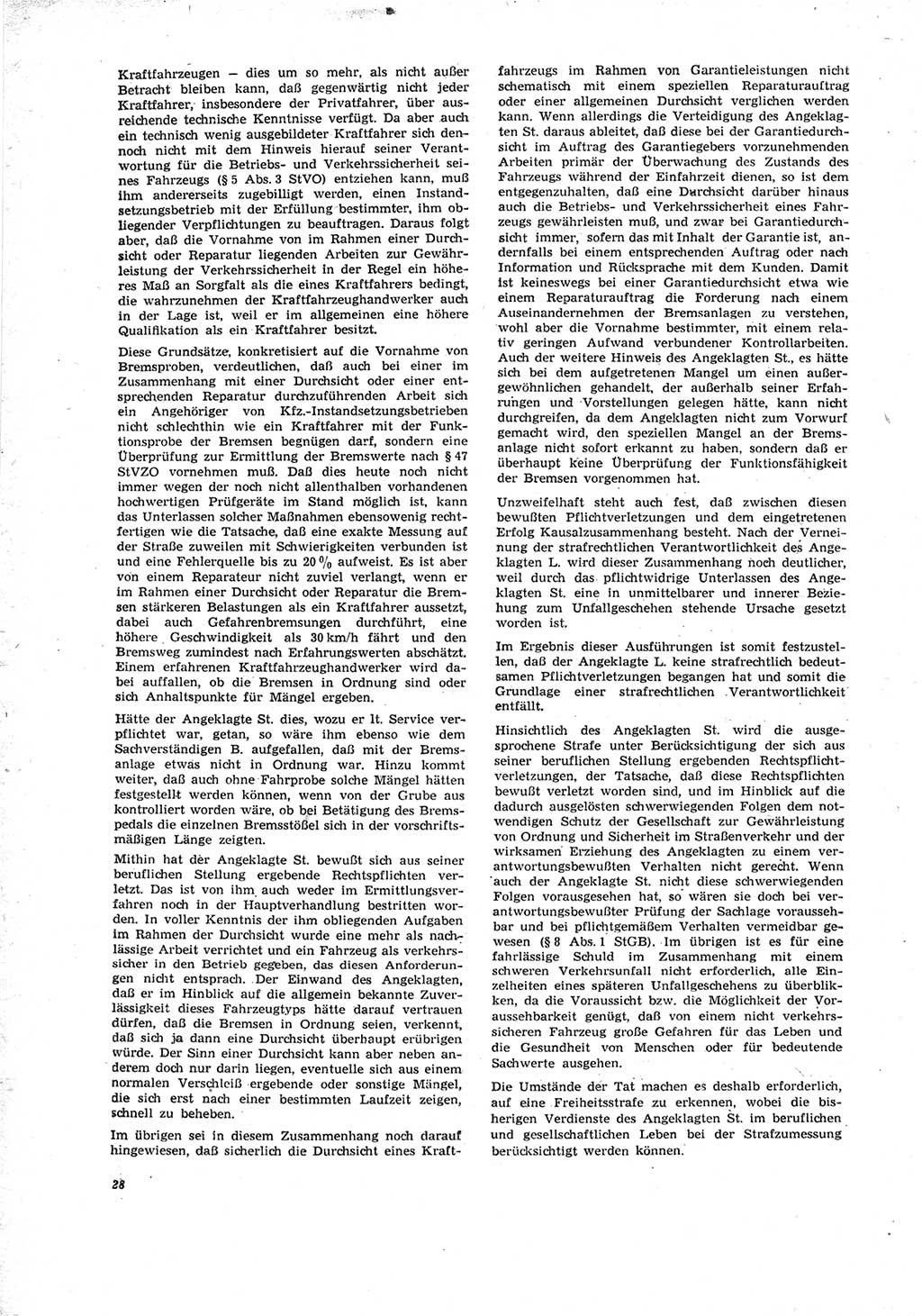 Neue Justiz (NJ), Zeitschrift für Recht und Rechtswissenschaft [Deutsche Demokratische Republik (DDR)], 23. Jahrgang 1969, Seite 28 (NJ DDR 1969, S. 28)