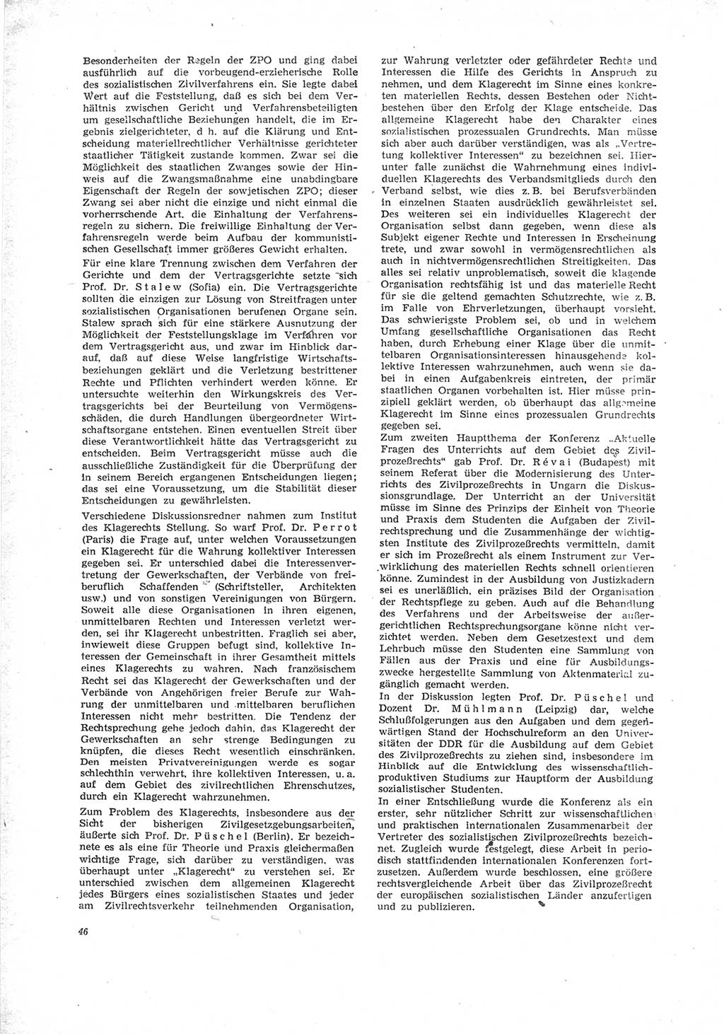 Neue Justiz (NJ), Zeitschrift für Recht und Rechtswissenschaft [Deutsche Demokratische Republik (DDR)], 23. Jahrgang 1969, Seite 46 (NJ DDR 1969, S. 46)