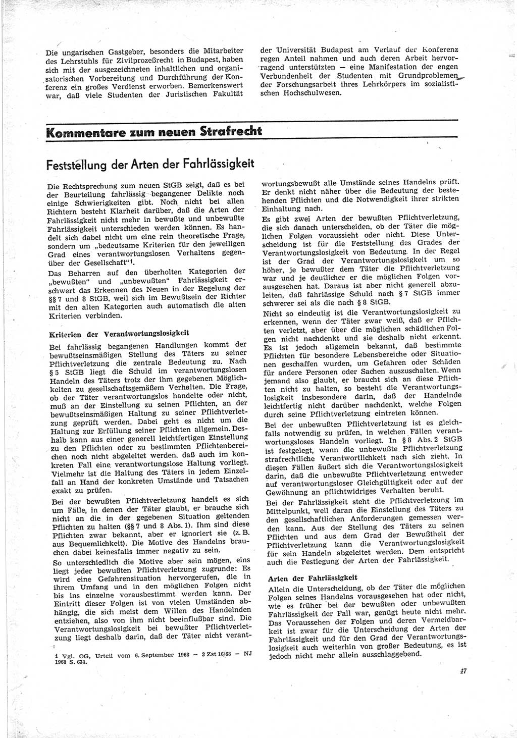 Neue Justiz (NJ), Zeitschrift für Recht und Rechtswissenschaft [Deutsche Demokratische Republik (DDR)], 23. Jahrgang 1969, Seite 47 (NJ DDR 1969, S. 47)