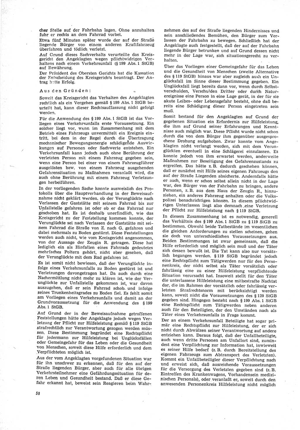 Neue Justiz (NJ), Zeitschrift für Recht und Rechtswissenschaft [Deutsche Demokratische Republik (DDR)], 23. Jahrgang 1969, Seite 58 (NJ DDR 1969, S. 58)