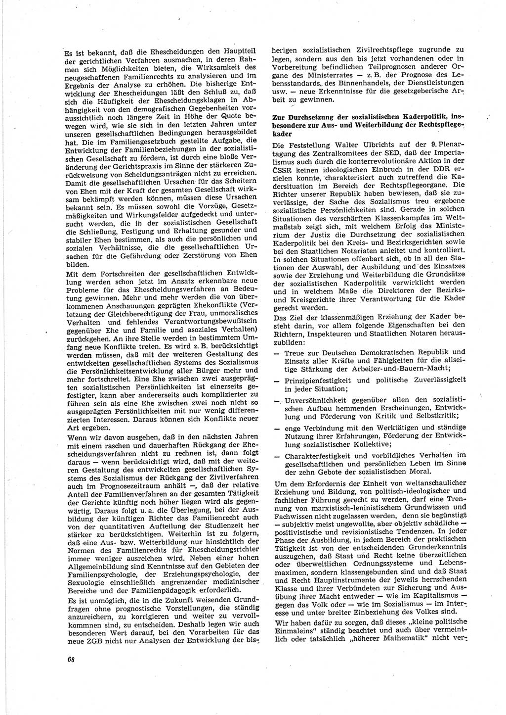 Neue Justiz (NJ), Zeitschrift für Recht und Rechtswissenschaft [Deutsche Demokratische Republik (DDR)], 23. Jahrgang 1969, Seite 68 (NJ DDR 1969, S. 68)