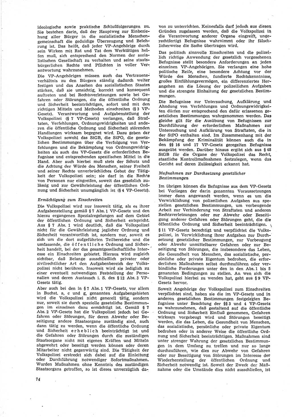 Neue Justiz (NJ), Zeitschrift für Recht und Rechtswissenschaft [Deutsche Demokratische Republik (DDR)], 23. Jahrgang 1969, Seite 74 (NJ DDR 1969, S. 74)