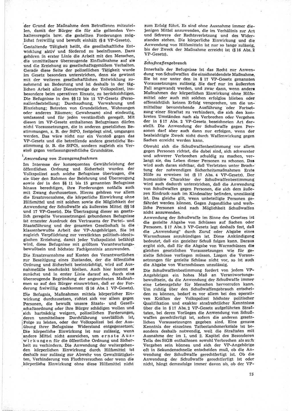 Neue Justiz (NJ), Zeitschrift für Recht und Rechtswissenschaft [Deutsche Demokratische Republik (DDR)], 23. Jahrgang 1969, Seite 75 (NJ DDR 1969, S. 75)