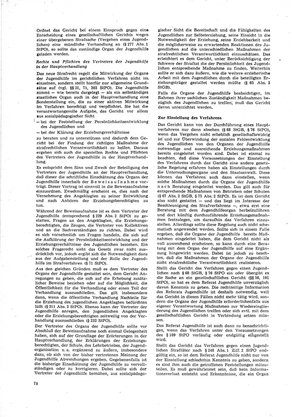 Neue Justiz (NJ), Zeitschrift für Recht und Rechtswissenschaft [Deutsche Demokratische Republik (DDR)], 23. Jahrgang 1969, Seite 78 (NJ DDR 1969, S. 78)