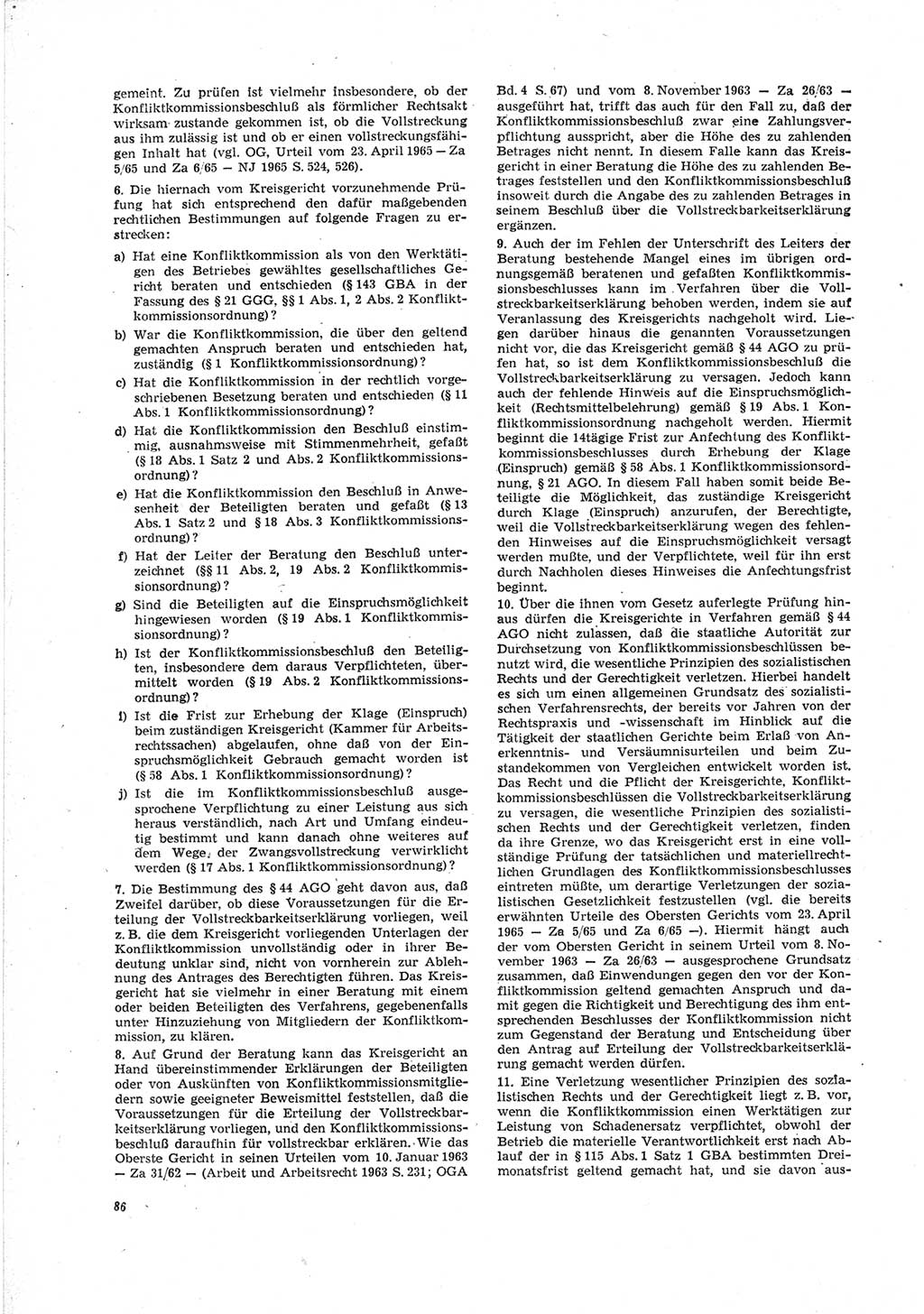 Neue Justiz (NJ), Zeitschrift für Recht und Rechtswissenschaft [Deutsche Demokratische Republik (DDR)], 23. Jahrgang 1969, Seite 86 (NJ DDR 1969, S. 86)