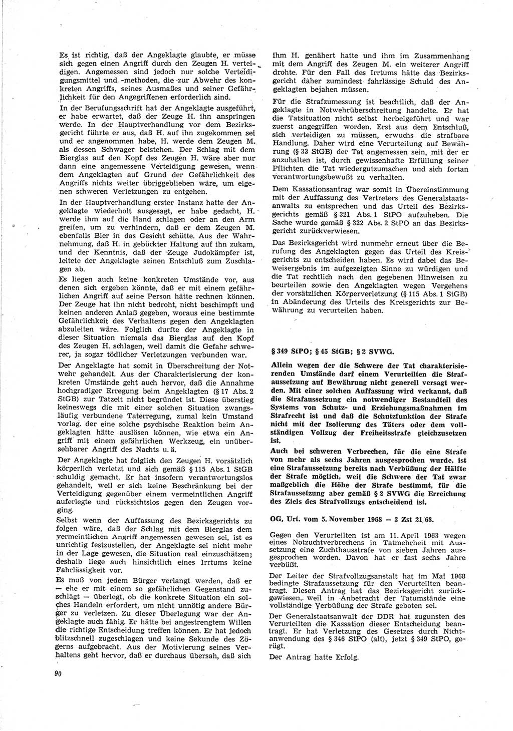 Neue Justiz (NJ), Zeitschrift für Recht und Rechtswissenschaft [Deutsche Demokratische Republik (DDR)], 23. Jahrgang 1969, Seite 90 (NJ DDR 1969, S. 90)