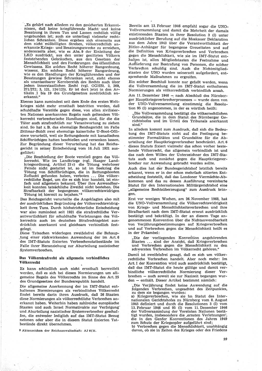 Neue Justiz (NJ), Zeitschrift für Recht und Rechtswissenschaft [Deutsche Demokratische Republik (DDR)], 23. Jahrgang 1969, Seite 99 (NJ DDR 1969, S. 99)