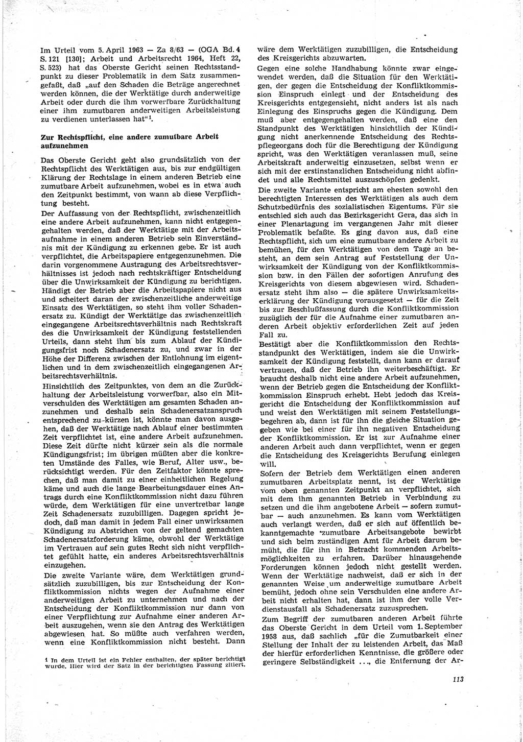Neue Justiz (NJ), Zeitschrift für Recht und Rechtswissenschaft [Deutsche Demokratische Republik (DDR)], 23. Jahrgang 1969, Seite 113 (NJ DDR 1969, S. 113)