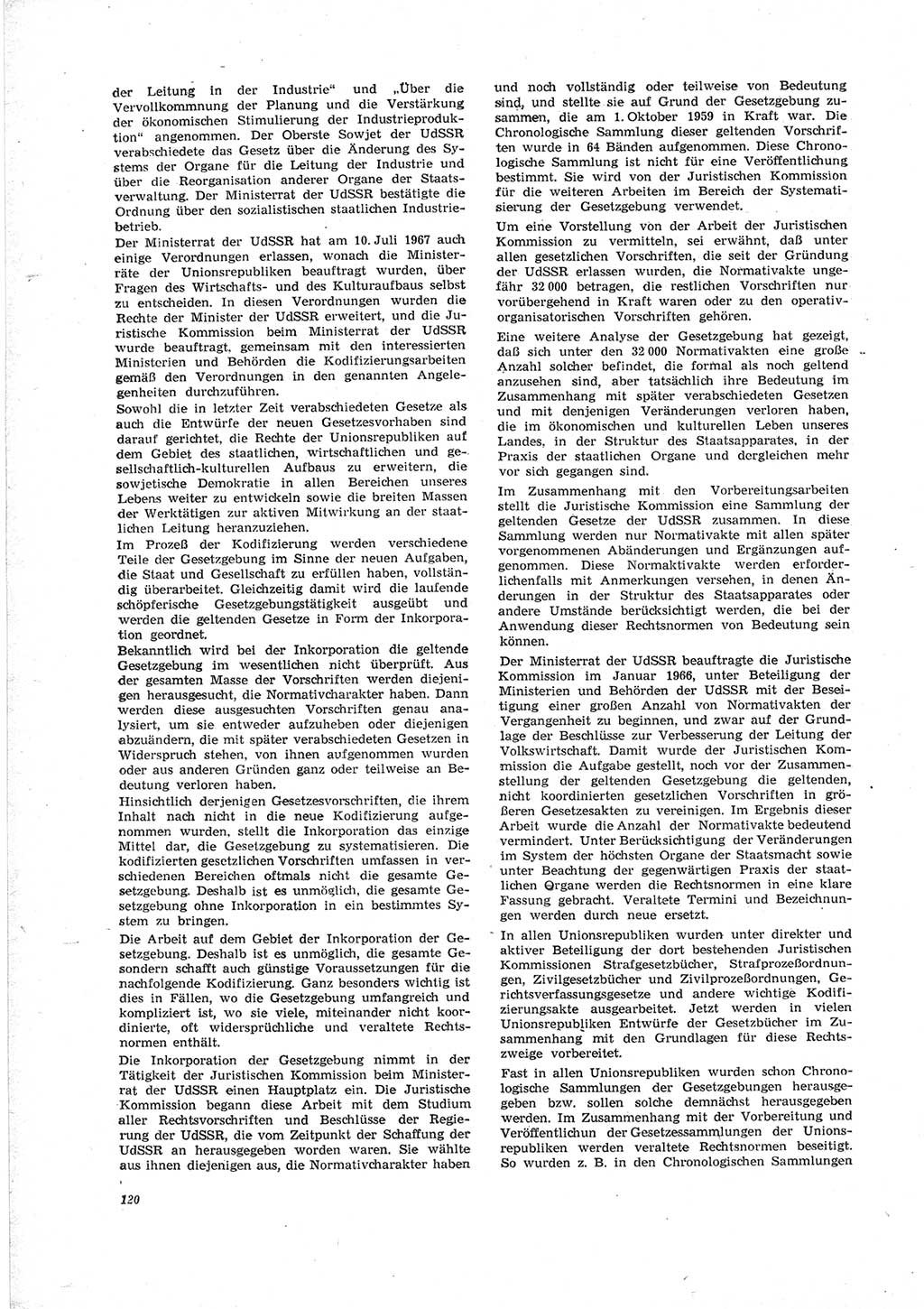 Neue Justiz (NJ), Zeitschrift für Recht und Rechtswissenschaft [Deutsche Demokratische Republik (DDR)], 23. Jahrgang 1969, Seite 120 (NJ DDR 1969, S. 120)