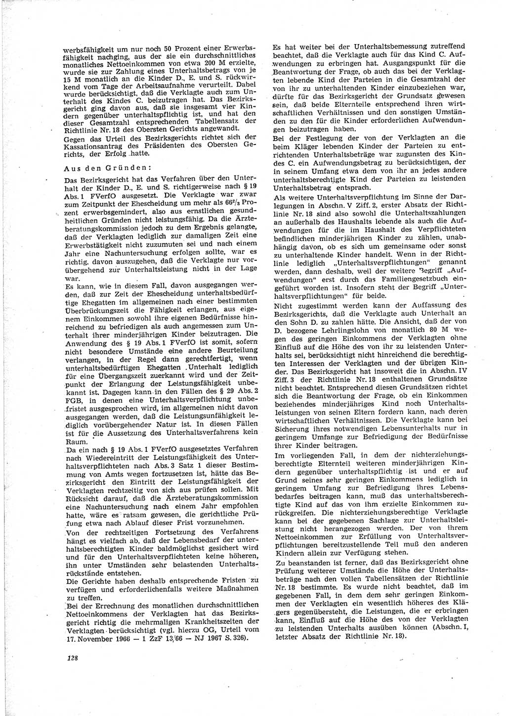 Neue Justiz (NJ), Zeitschrift für Recht und Rechtswissenschaft [Deutsche Demokratische Republik (DDR)], 23. Jahrgang 1969, Seite 128 (NJ DDR 1969, S. 128)