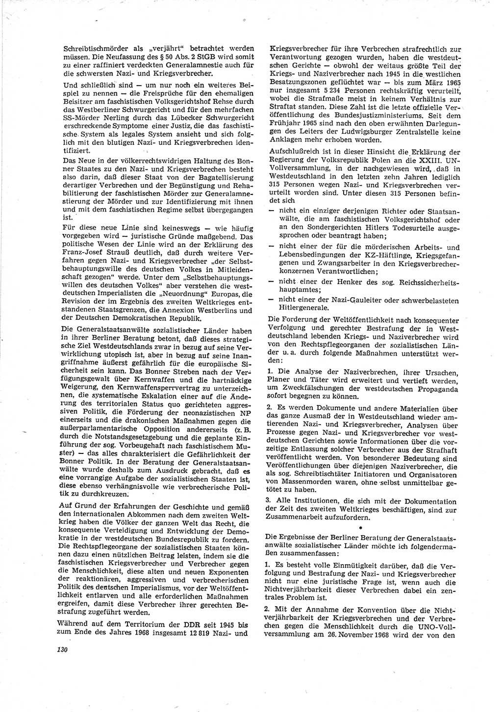 Neue Justiz (NJ), Zeitschrift für Recht und Rechtswissenschaft [Deutsche Demokratische Republik (DDR)], 23. Jahrgang 1969, Seite 130 (NJ DDR 1969, S. 130)