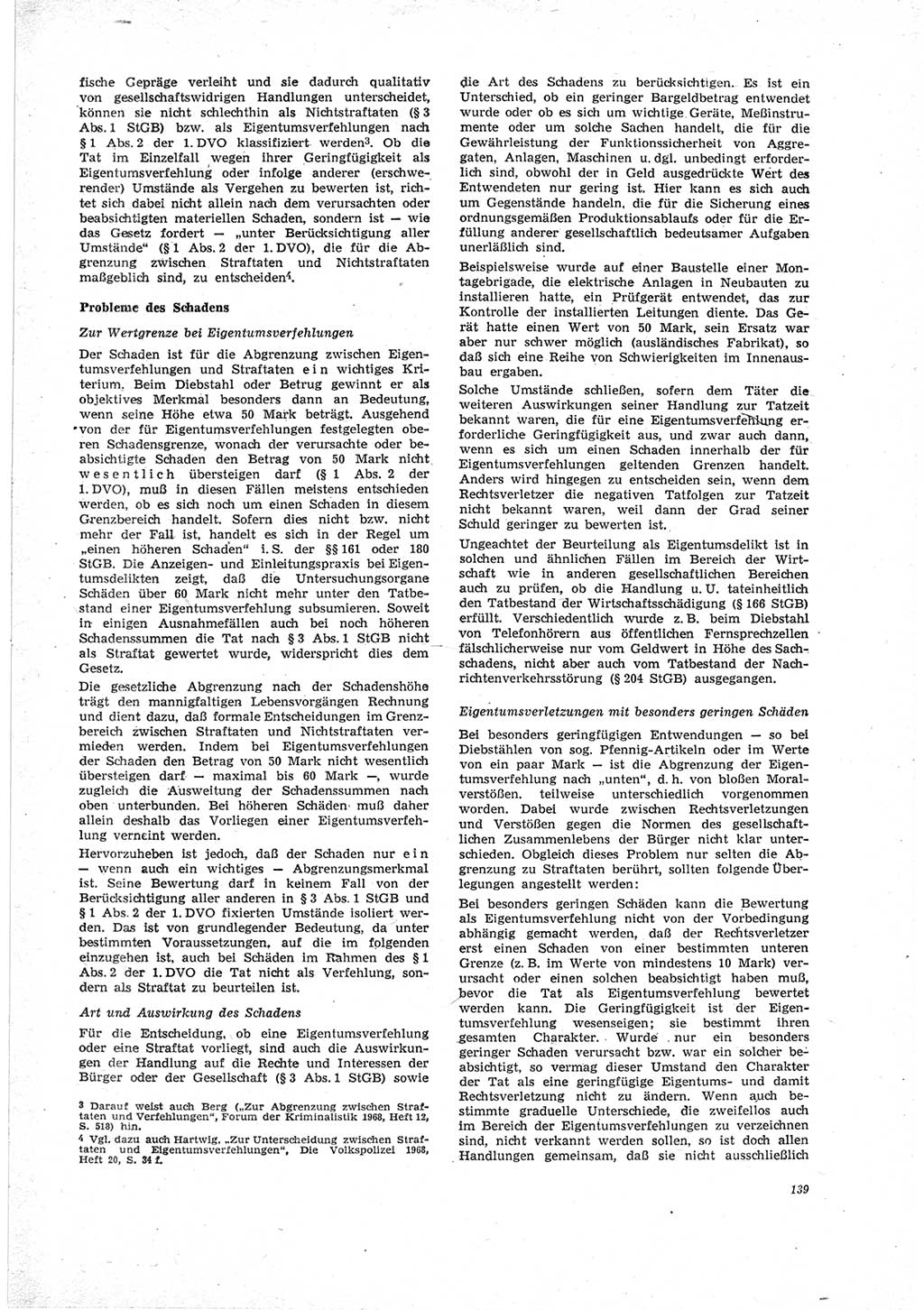 Neue Justiz (NJ), Zeitschrift für Recht und Rechtswissenschaft [Deutsche Demokratische Republik (DDR)], 23. Jahrgang 1969, Seite 139 (NJ DDR 1969, S. 139)