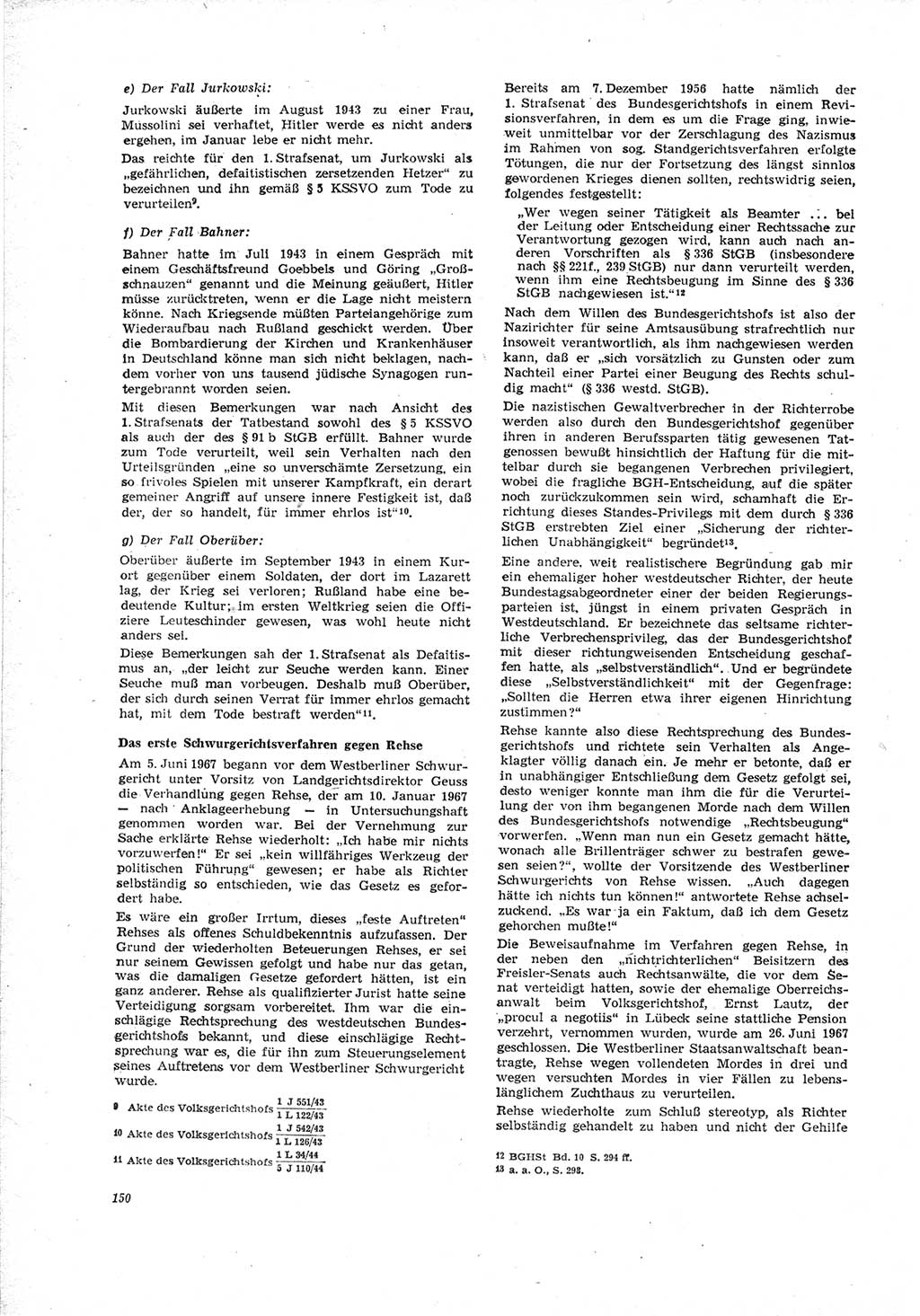 Neue Justiz (NJ), Zeitschrift für Recht und Rechtswissenschaft [Deutsche Demokratische Republik (DDR)], 23. Jahrgang 1969, Seite 150 (NJ DDR 1969, S. 150)