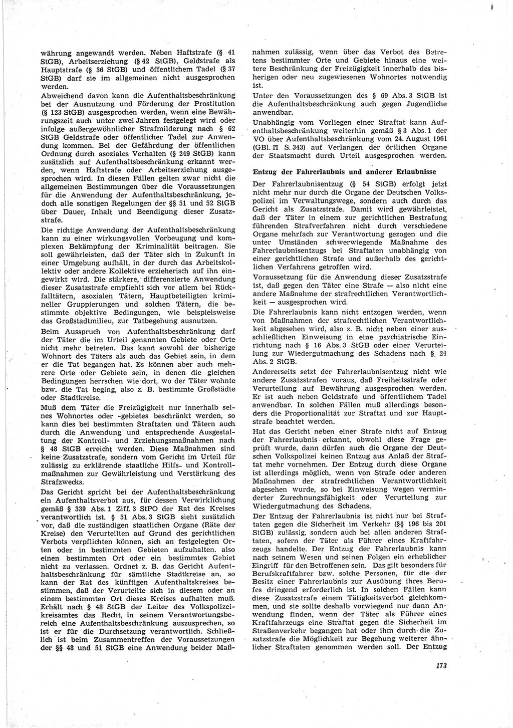 Neue Justiz (NJ), Zeitschrift für Recht und Rechtswissenschaft [Deutsche Demokratische Republik (DDR)], 23. Jahrgang 1969, Seite 173 (NJ DDR 1969, S. 173)