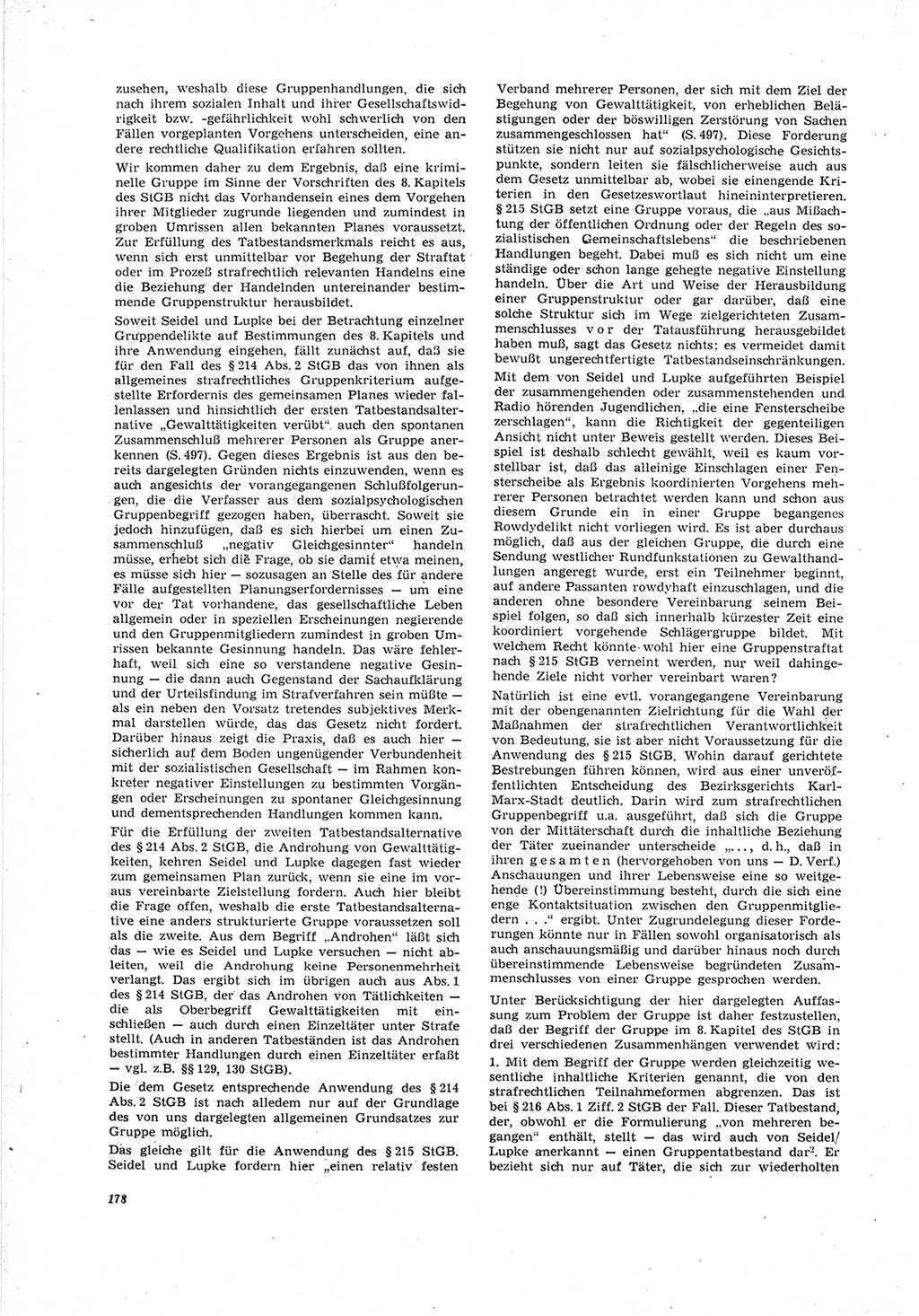 Neue Justiz (NJ), Zeitschrift für Recht und Rechtswissenschaft [Deutsche Demokratische Republik (DDR)], 23. Jahrgang 1969, Seite 178 (NJ DDR 1969, S. 178)