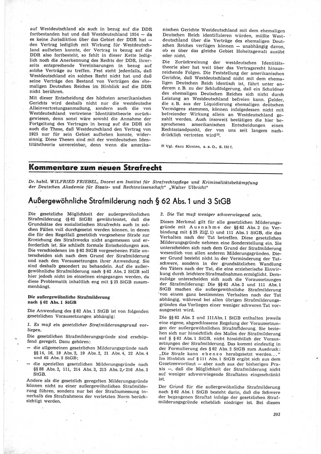 Neue Justiz (NJ), Zeitschrift für Recht und Rechtswissenschaft [Deutsche Demokratische Republik (DDR)], 23. Jahrgang 1969, Seite 203 (NJ DDR 1969, S. 203)