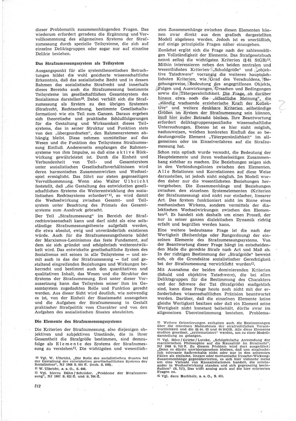 Neue Justiz (NJ), Zeitschrift für Recht und Rechtswissenschaft [Deutsche Demokratische Republik (DDR)], 23. Jahrgang 1969, Seite 212 (NJ DDR 1969, S. 212)