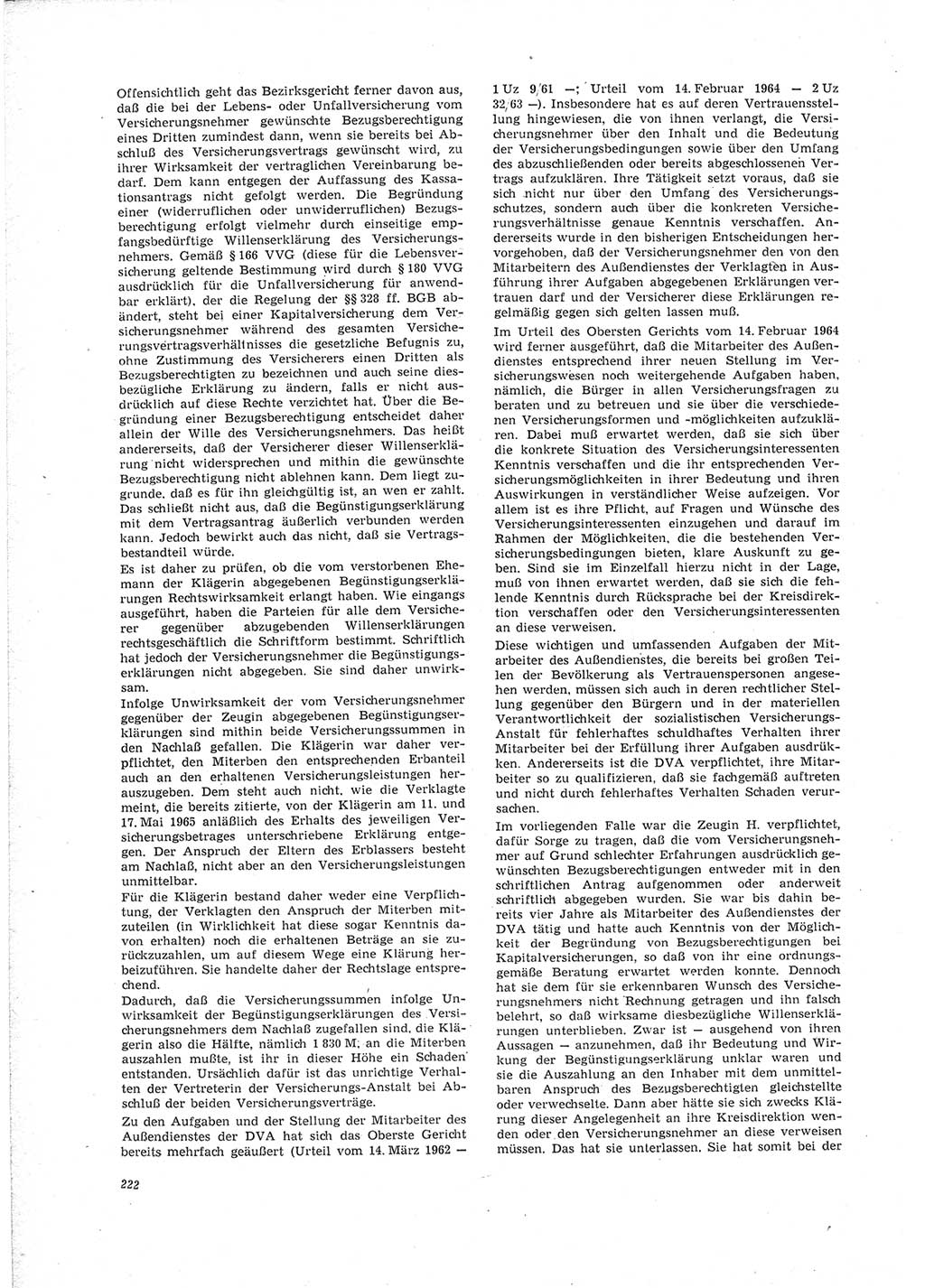 Neue Justiz (NJ), Zeitschrift für Recht und Rechtswissenschaft [Deutsche Demokratische Republik (DDR)], 23. Jahrgang 1969, Seite 222 (NJ DDR 1969, S. 222)