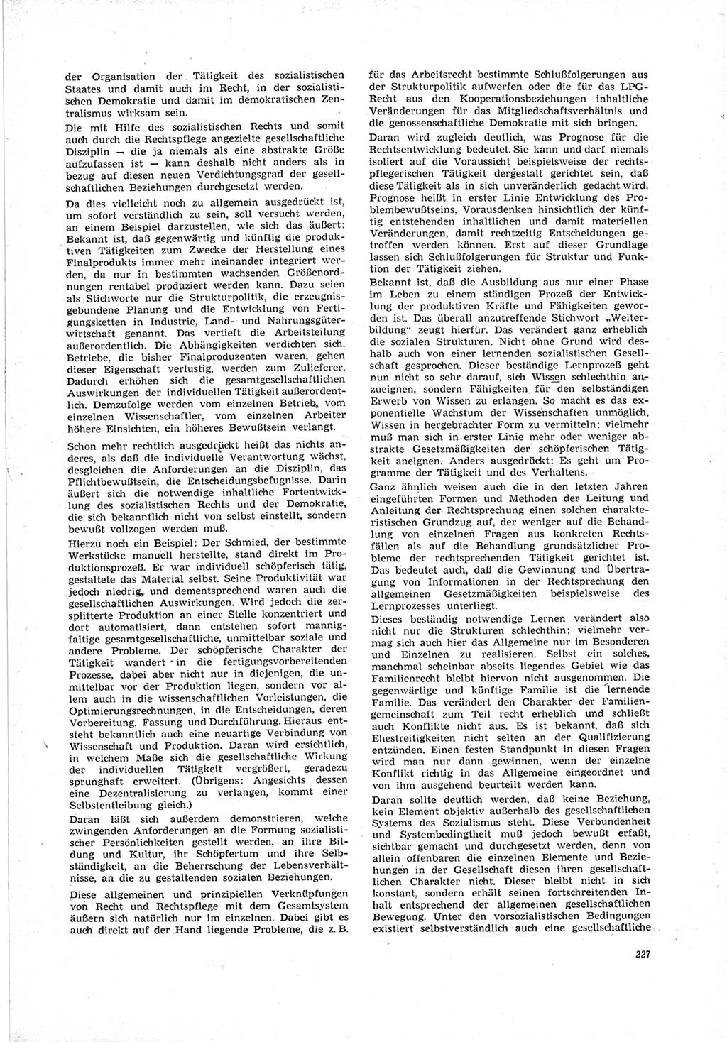 Neue Justiz (NJ), Zeitschrift für Recht und Rechtswissenschaft [Deutsche Demokratische Republik (DDR)], 23. Jahrgang 1969, Seite 227 (NJ DDR 1969, S. 227)