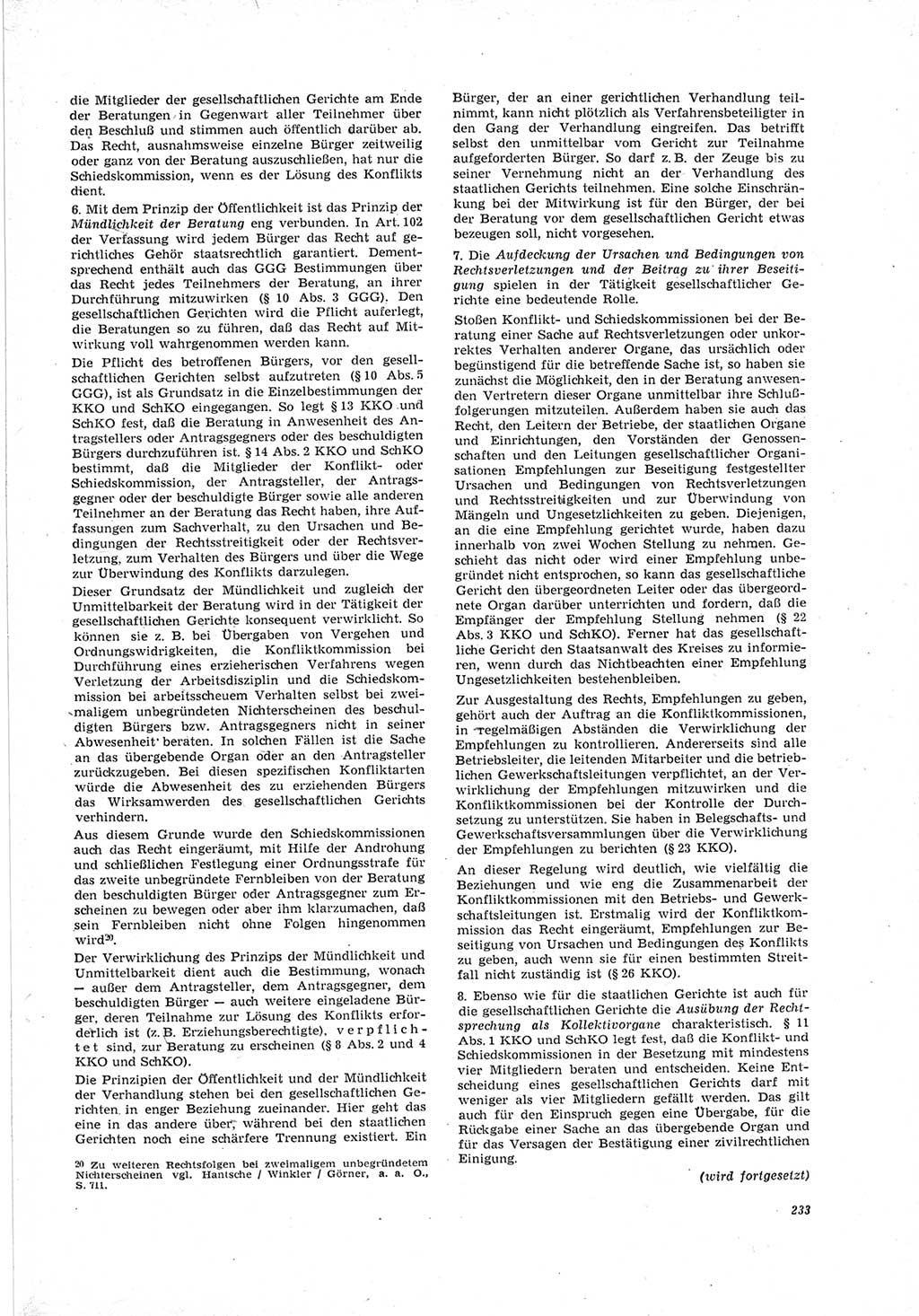 Neue Justiz (NJ), Zeitschrift für Recht und Rechtswissenschaft [Deutsche Demokratische Republik (DDR)], 23. Jahrgang 1969, Seite 233 (NJ DDR 1969, S. 233)