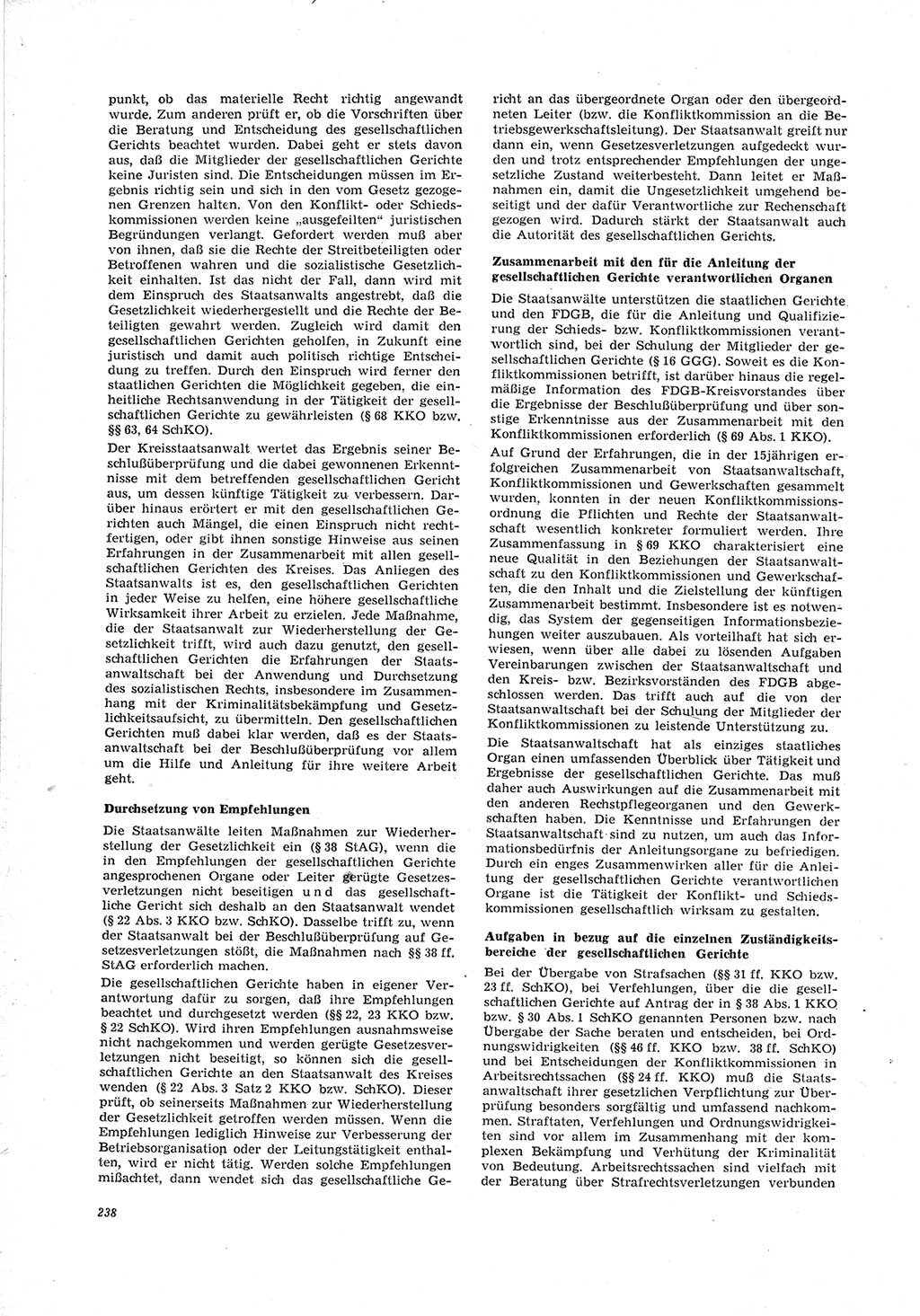 Neue Justiz (NJ), Zeitschrift für Recht und Rechtswissenschaft [Deutsche Demokratische Republik (DDR)], 23. Jahrgang 1969, Seite 238 (NJ DDR 1969, S. 238)