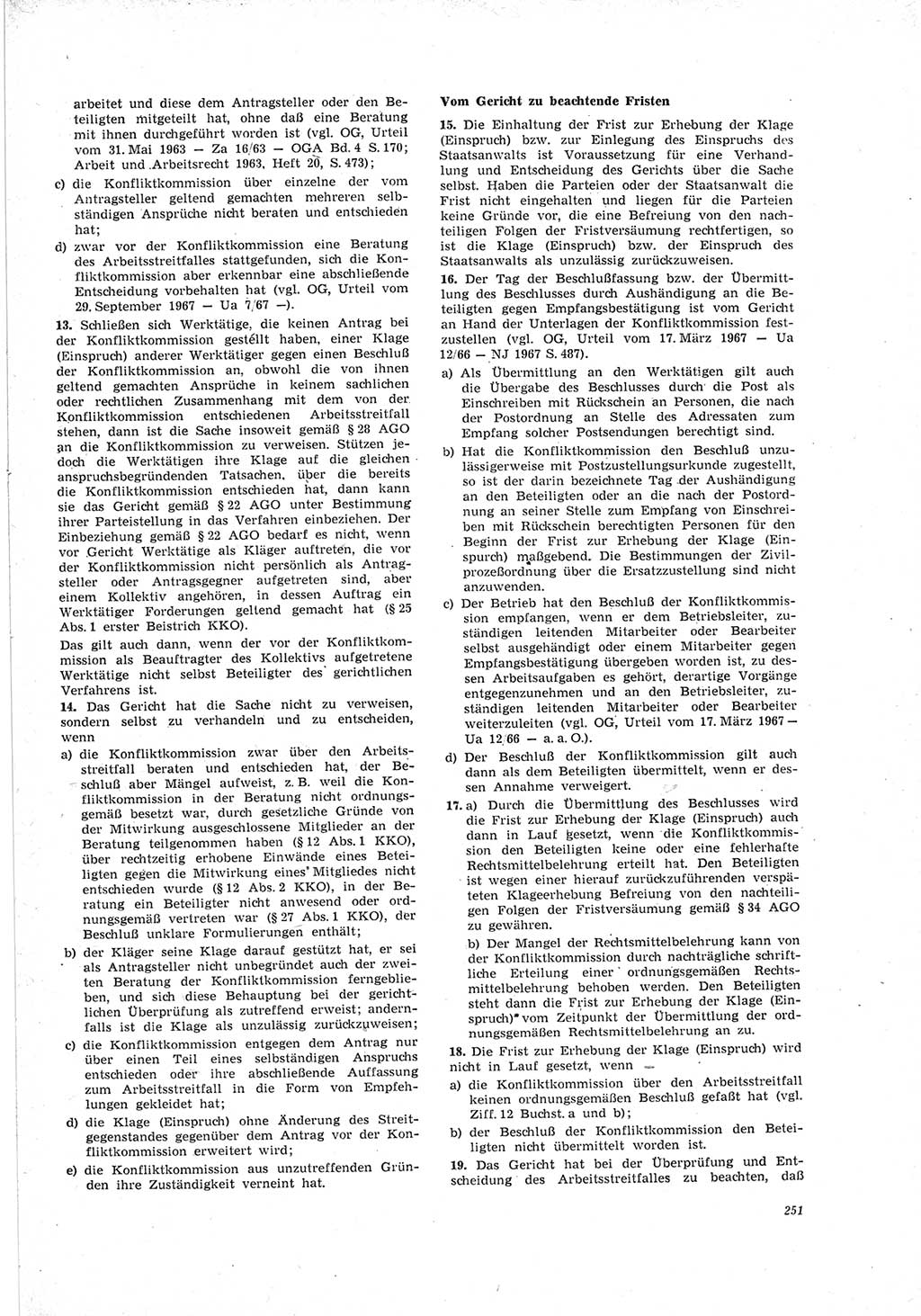 Neue Justiz (NJ), Zeitschrift für Recht und Rechtswissenschaft [Deutsche Demokratische Republik (DDR)], 23. Jahrgang 1969, Seite 251 (NJ DDR 1969, S. 251)