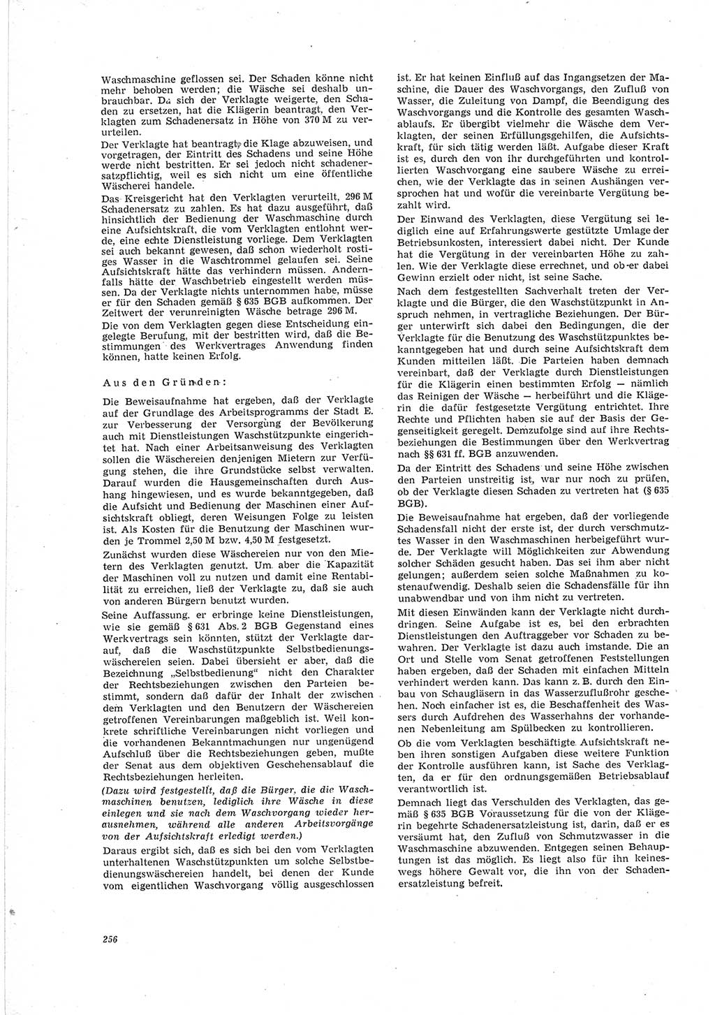 Neue Justiz (NJ), Zeitschrift für Recht und Rechtswissenschaft [Deutsche Demokratische Republik (DDR)], 23. Jahrgang 1969, Seite 256 (NJ DDR 1969, S. 256)