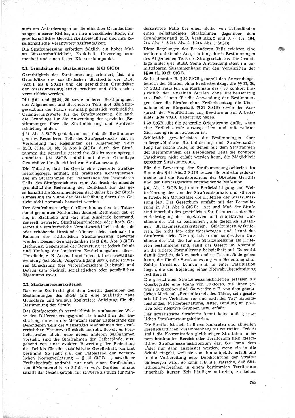 Neue Justiz (NJ), Zeitschrift für Recht und Rechtswissenschaft [Deutsche Demokratische Republik (DDR)], 23. Jahrgang 1969, Seite 265 (NJ DDR 1969, S. 265)