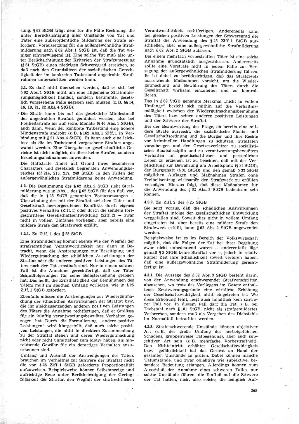 Neue Justiz (NJ), Zeitschrift für Recht und Rechtswissenschaft [Deutsche Demokratische Republik (DDR)], 23. Jahrgang 1969, Seite 269 (NJ DDR 1969, S. 269)