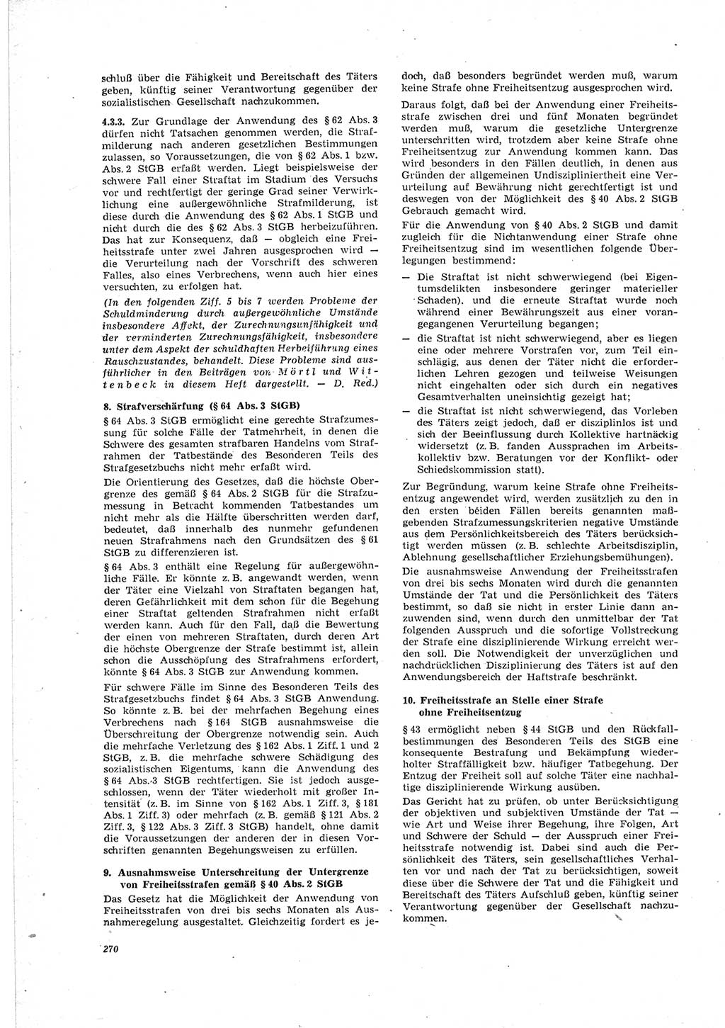 Neue Justiz (NJ), Zeitschrift für Recht und Rechtswissenschaft [Deutsche Demokratische Republik (DDR)], 23. Jahrgang 1969, Seite 270 (NJ DDR 1969, S. 270)