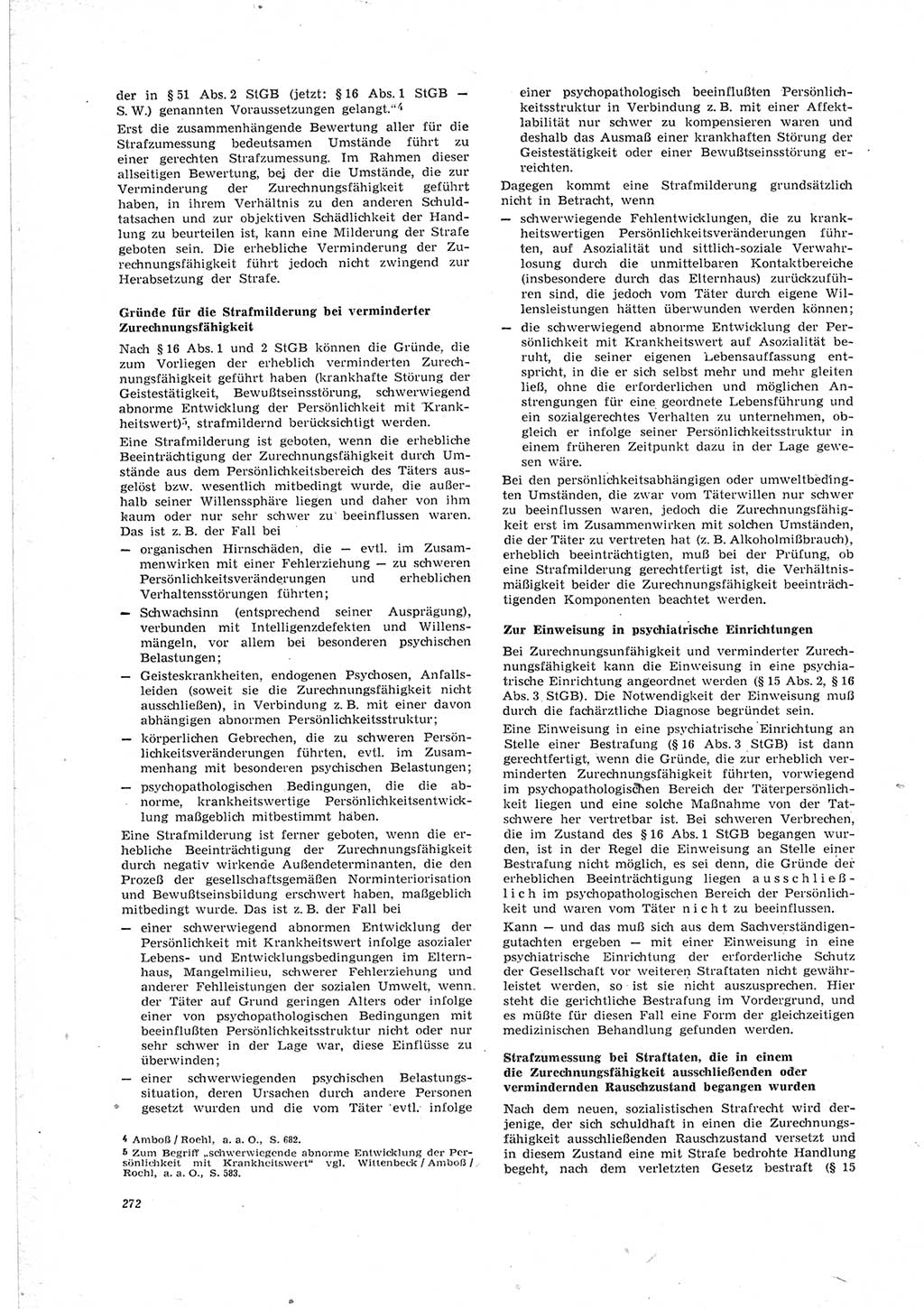 Neue Justiz (NJ), Zeitschrift für Recht und Rechtswissenschaft [Deutsche Demokratische Republik (DDR)], 23. Jahrgang 1969, Seite 272 (NJ DDR 1969, S. 272)