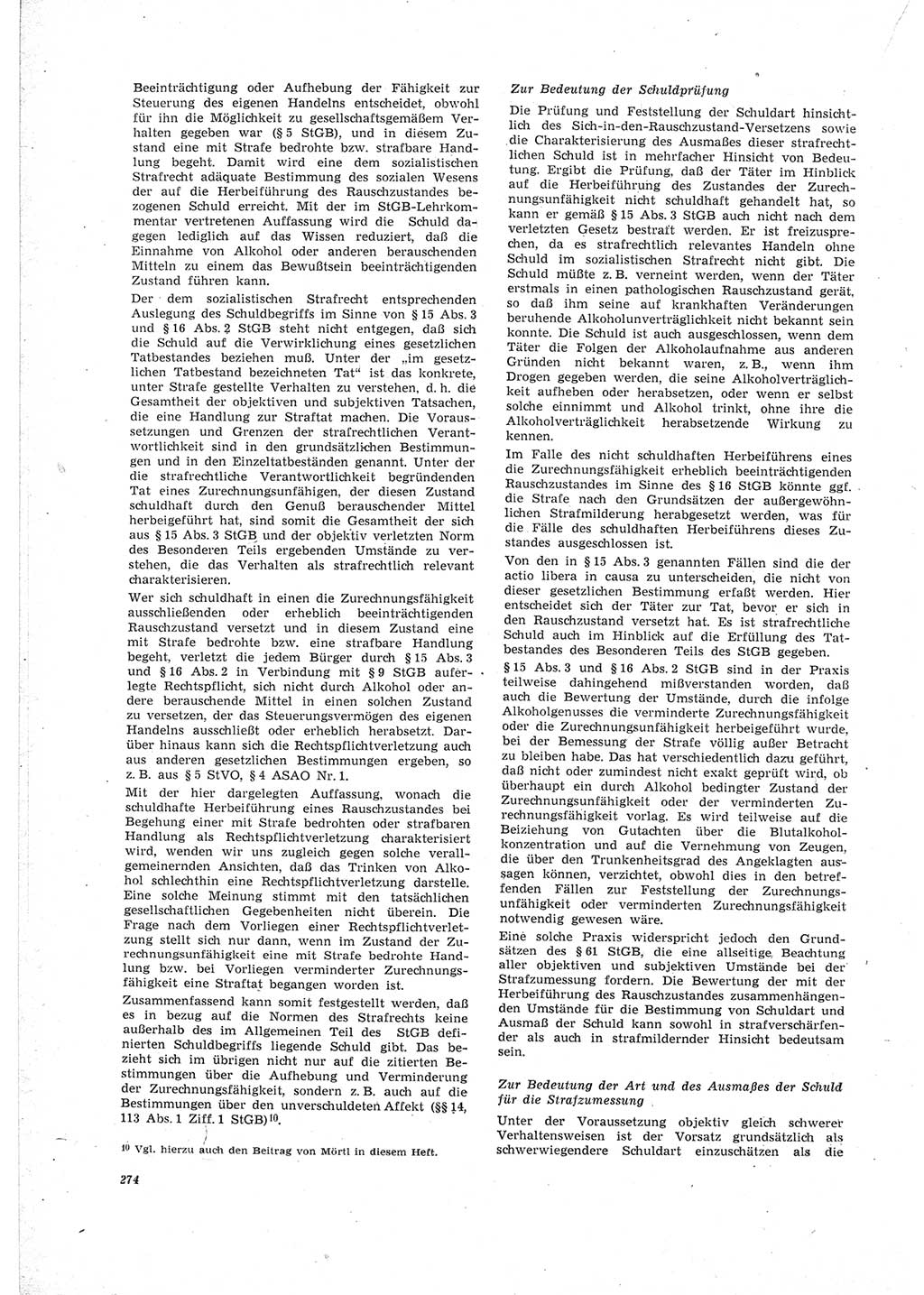 Neue Justiz (NJ), Zeitschrift für Recht und Rechtswissenschaft [Deutsche Demokratische Republik (DDR)], 23. Jahrgang 1969, Seite 274 (NJ DDR 1969, S. 274)