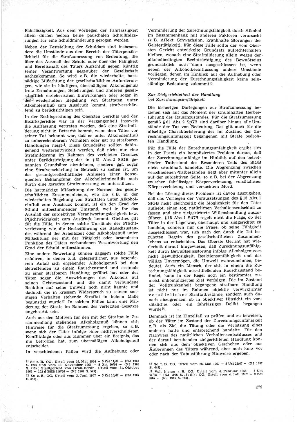 Neue Justiz (NJ), Zeitschrift für Recht und Rechtswissenschaft [Deutsche Demokratische Republik (DDR)], 23. Jahrgang 1969, Seite 275 (NJ DDR 1969, S. 275)